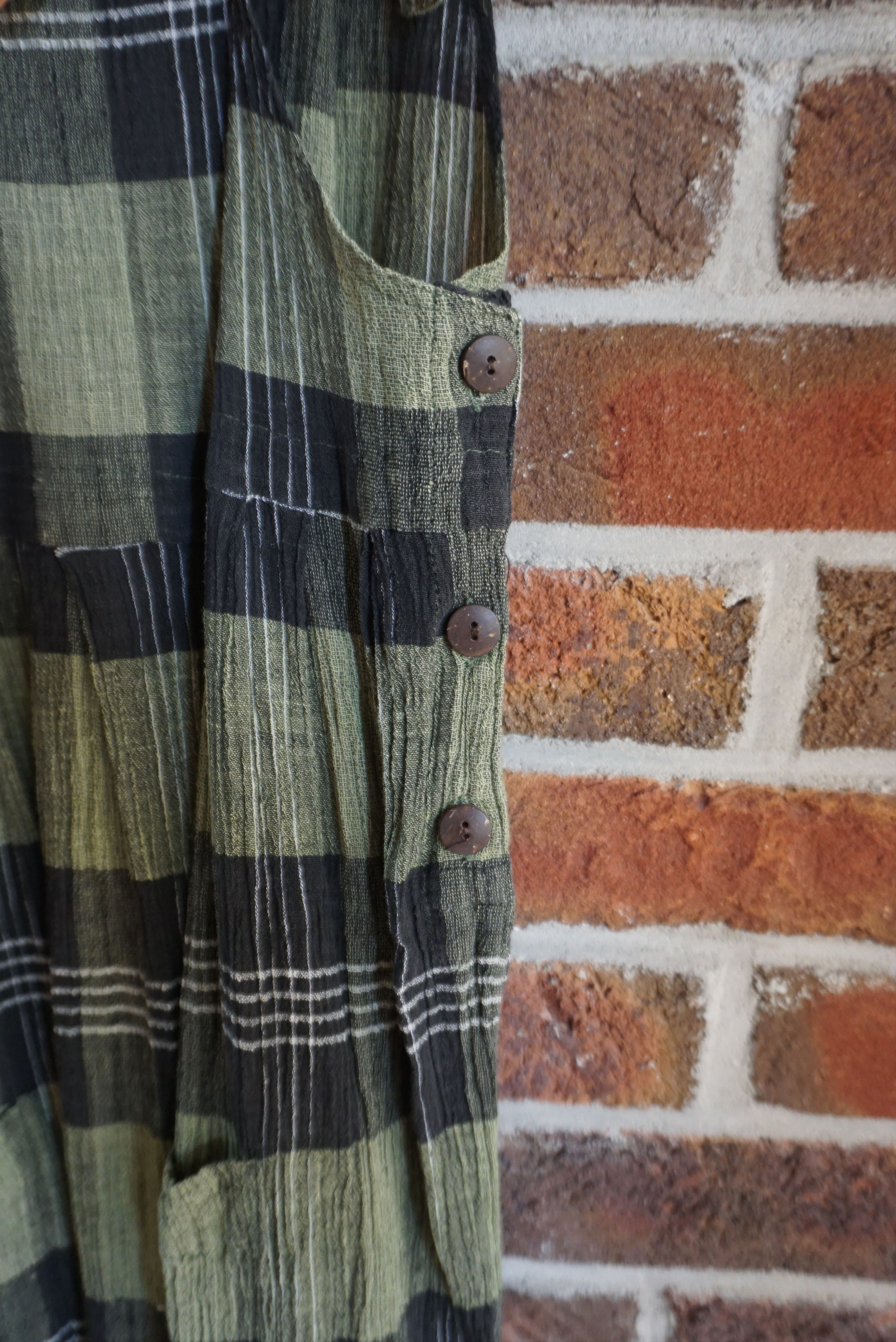 Retrofit Together true vintage dress M 4/6 90's dungaree pinafore Size M / US 6-8 / IT 42-44 - 10 Thumbnail