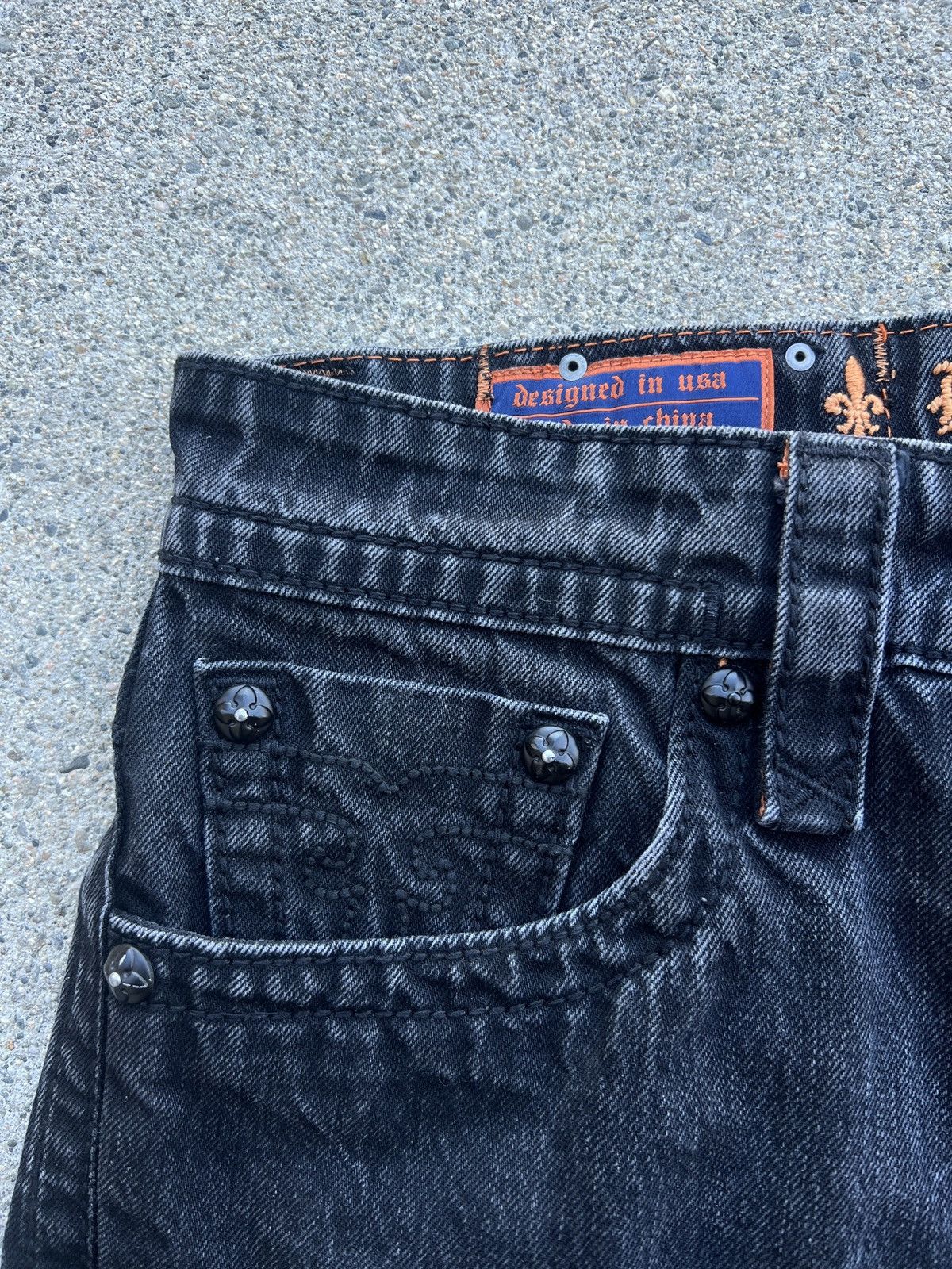 Rock Revival Black Rock Revival “Johnny” Relax Straight Fit Denim Jeans Size US 33 - 4 Thumbnail