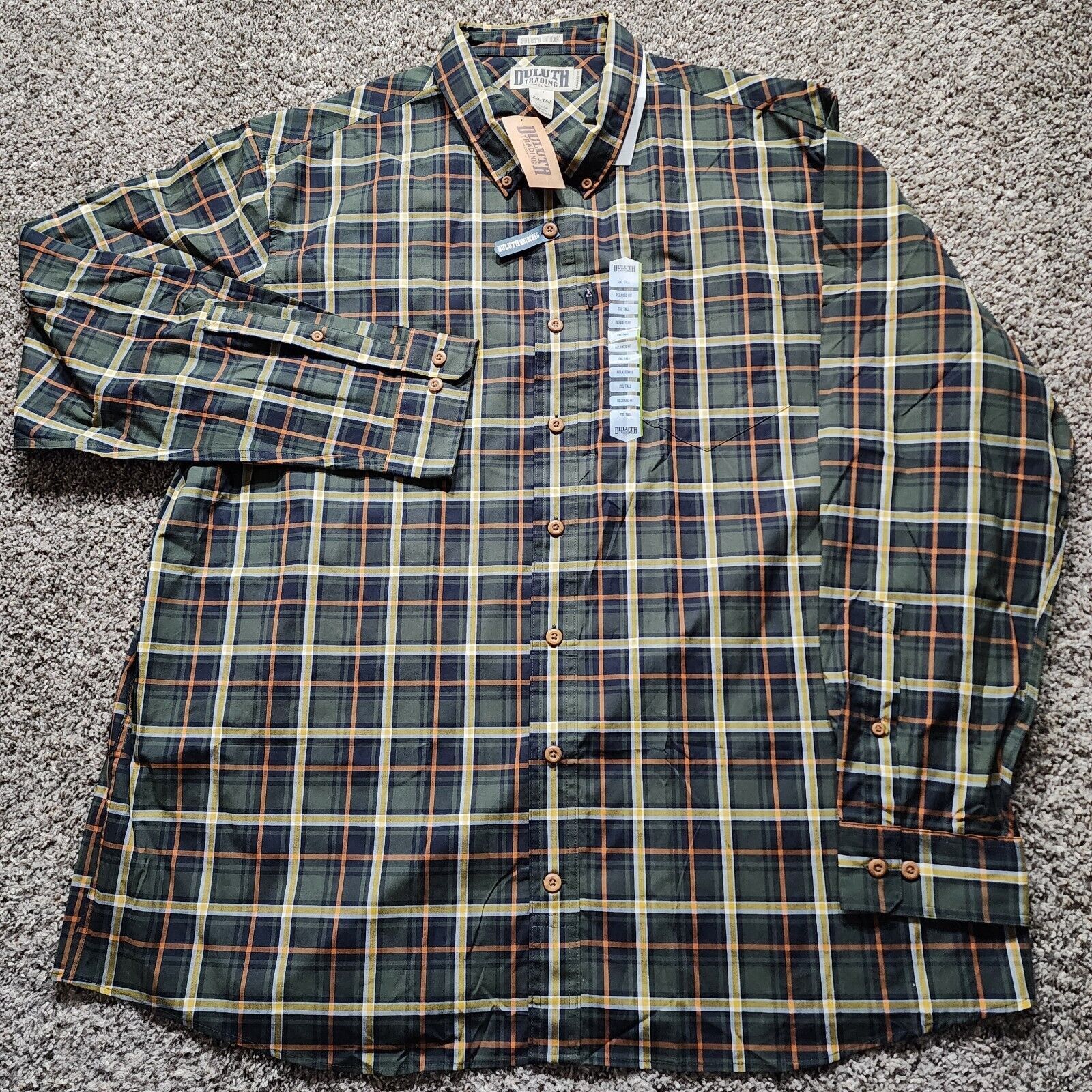 Duluth Trading Company NWT Duluth Trading Co Flannel 2XLT Plaid Untucked Button Size US XXL / EU 58 / 5 - 1 Thumbnail