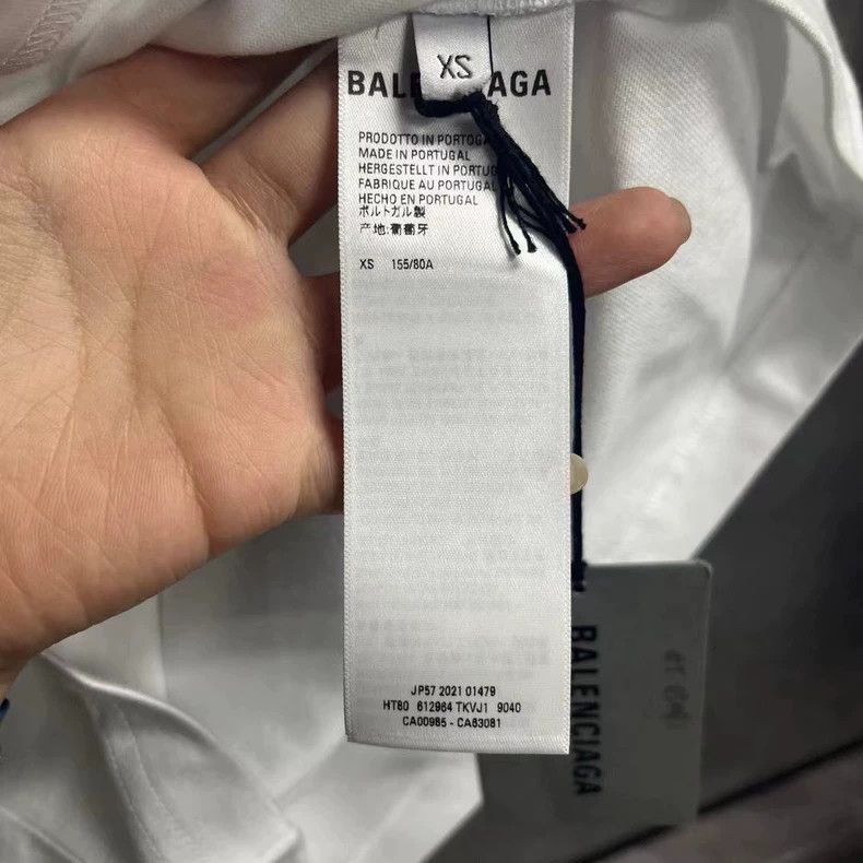 Balenciaga Balenciaga White monogram logo printed with round neck shor Size US XS / EU 42 / 0 - 4 Thumbnail