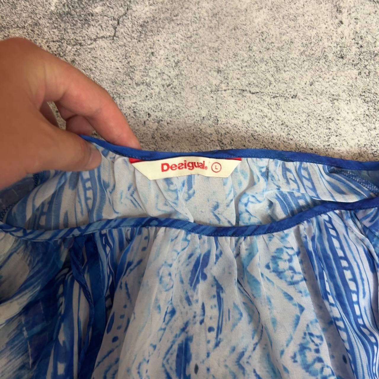Desigual Desigual Poncho Women's Size L Blue ` Size L / US 10 / IT 46 - 3 Thumbnail