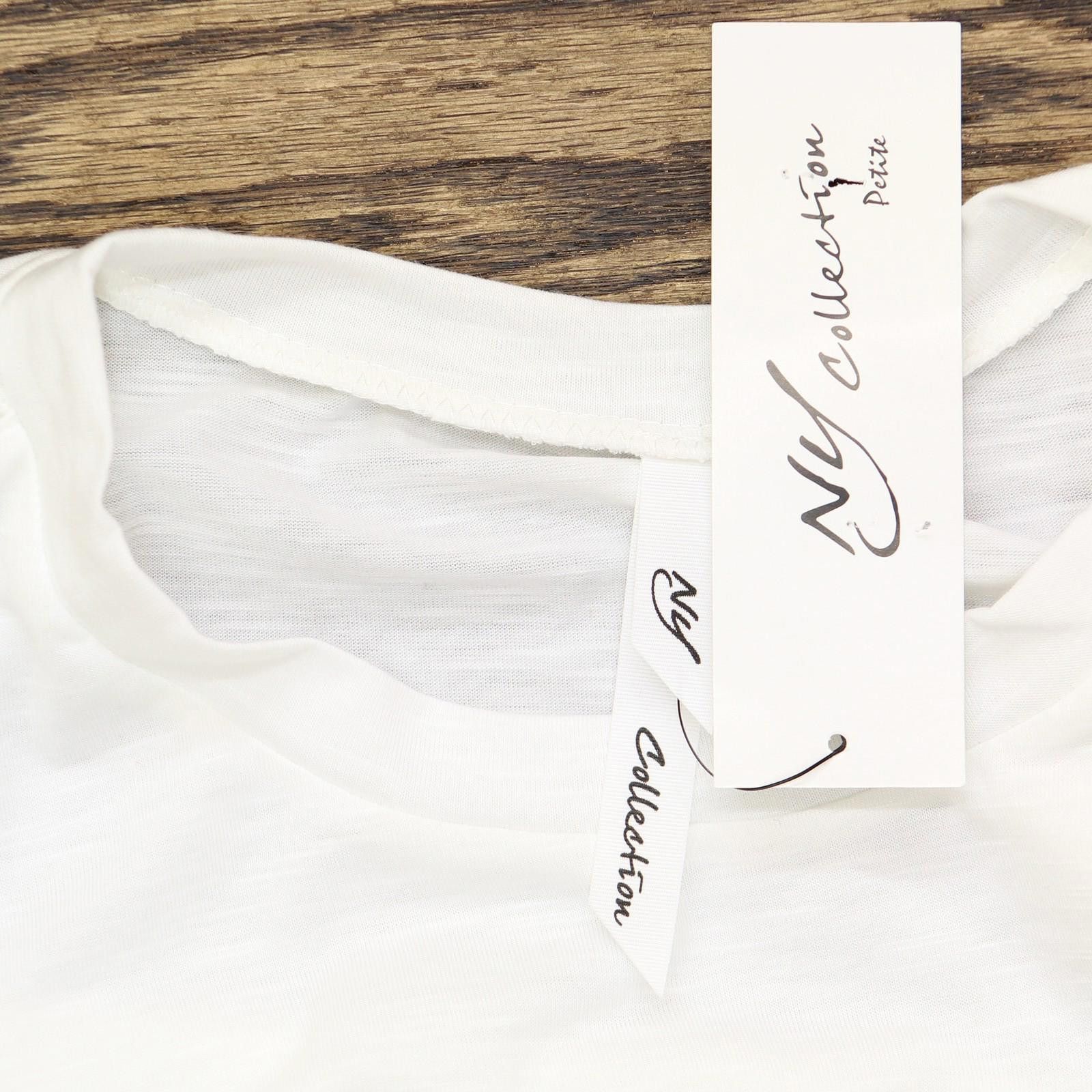 Other Nwt Ny Collection Bell Sleeve Slubbed Top Slubb White Pm Size M / US 6-8 / IT 42-44 - 3 Thumbnail