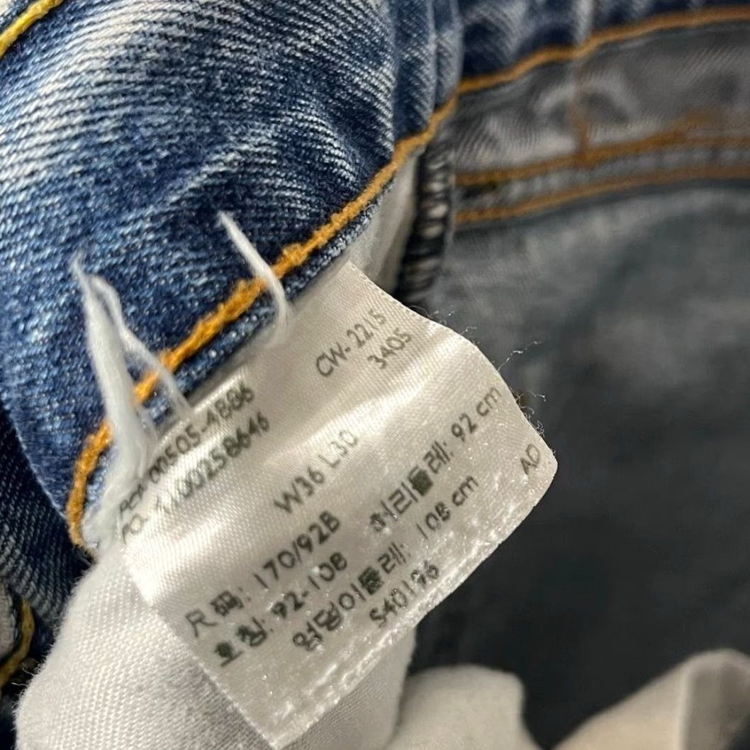 Levi's Levi's 505 Relaxed Straight Leg Fit Washed Blue Denim Jeans Men's 36x30 Size US 36 / EU 52 - 4 Thumbnail