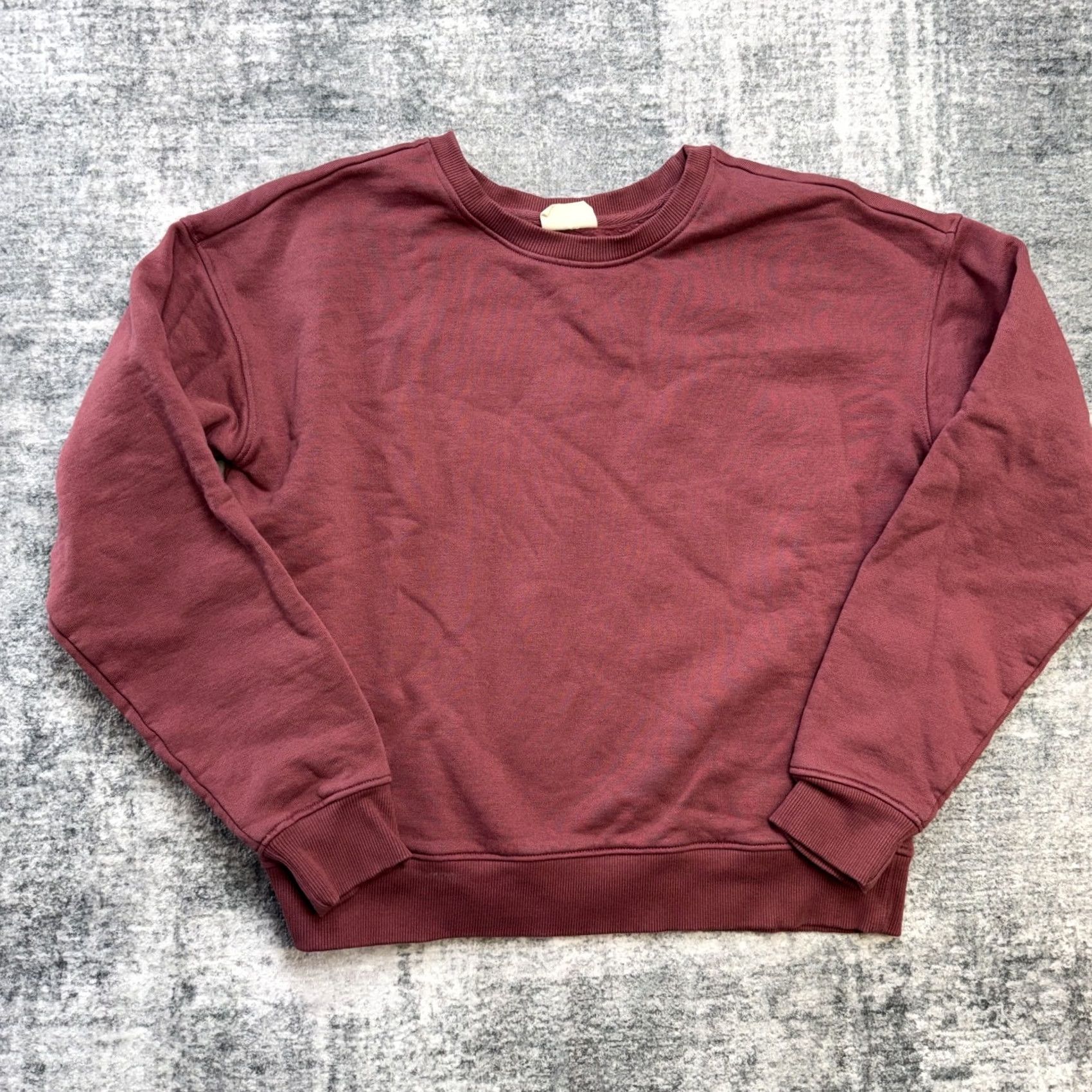 Vintage Pact Sweatshirt Womens Small Rose Burgundy Organic Cotton Crewneck Midweight Size S / US 4 / IT 40 - 2 Thumbnail