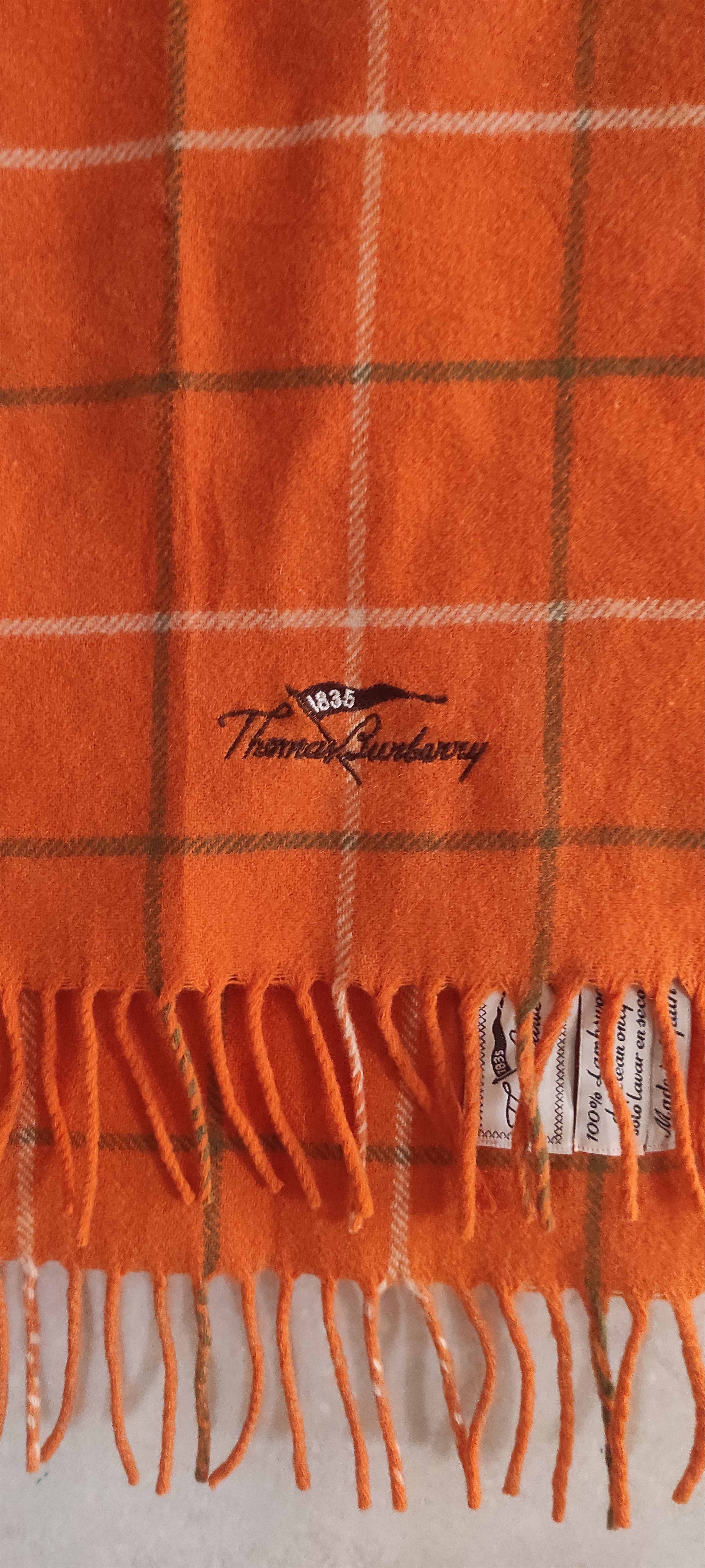 Burberry Thomas Burberry Scarf Luxury Classic LambsWool Made in Spain Size ONE SIZE - 4 Thumbnail