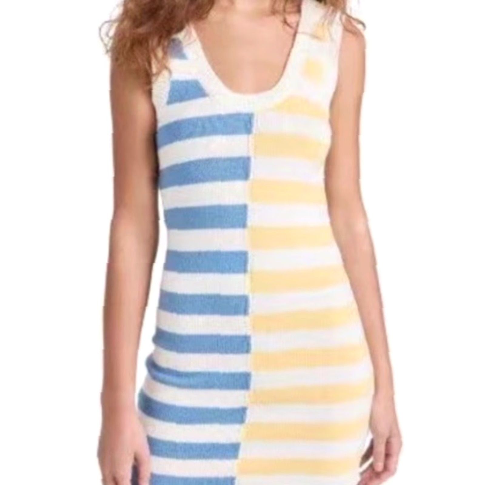 Staud STAUD Mini Seashore Striped Knit Dress Sz Small Size S / US 4 / IT 40 - 2 Thumbnail