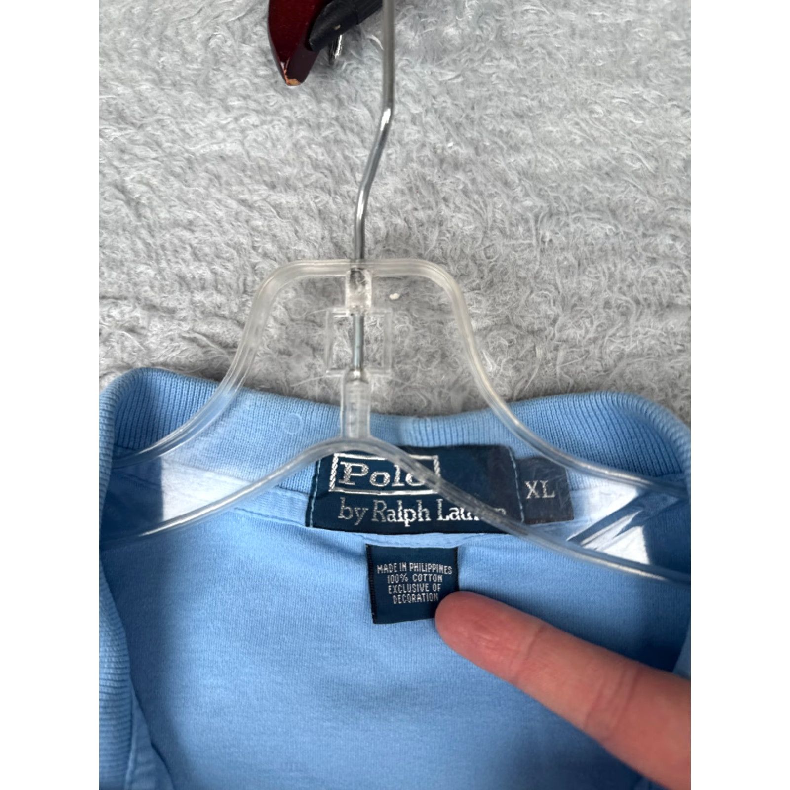 Ralph Lauren VINTAGE Ralph Lauren Polo Shirt Men XL Blue Short Sleeve 100% Cotton Polo Shirt Slim Fit 100% Cotton Logo Embroidered Button Collared Size US XL / EU 56 / 4 - 7 Thumbnail