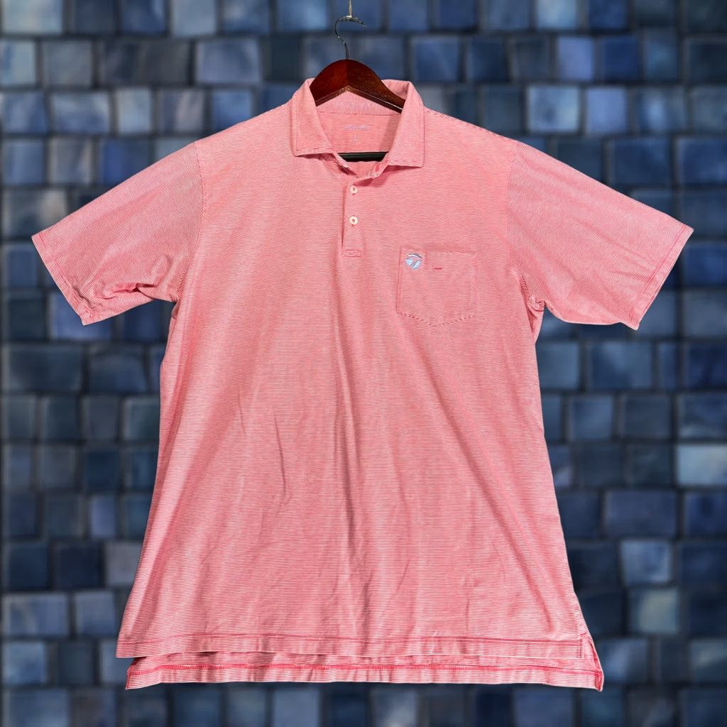Vintage B Draddy Polo Shirt Mens L Red Stretch Short Sleeve Polo Shirt Mens L Red Stretch Short Sleeve Size US L / EU 52-54 / 3 - 1 Thumbnail