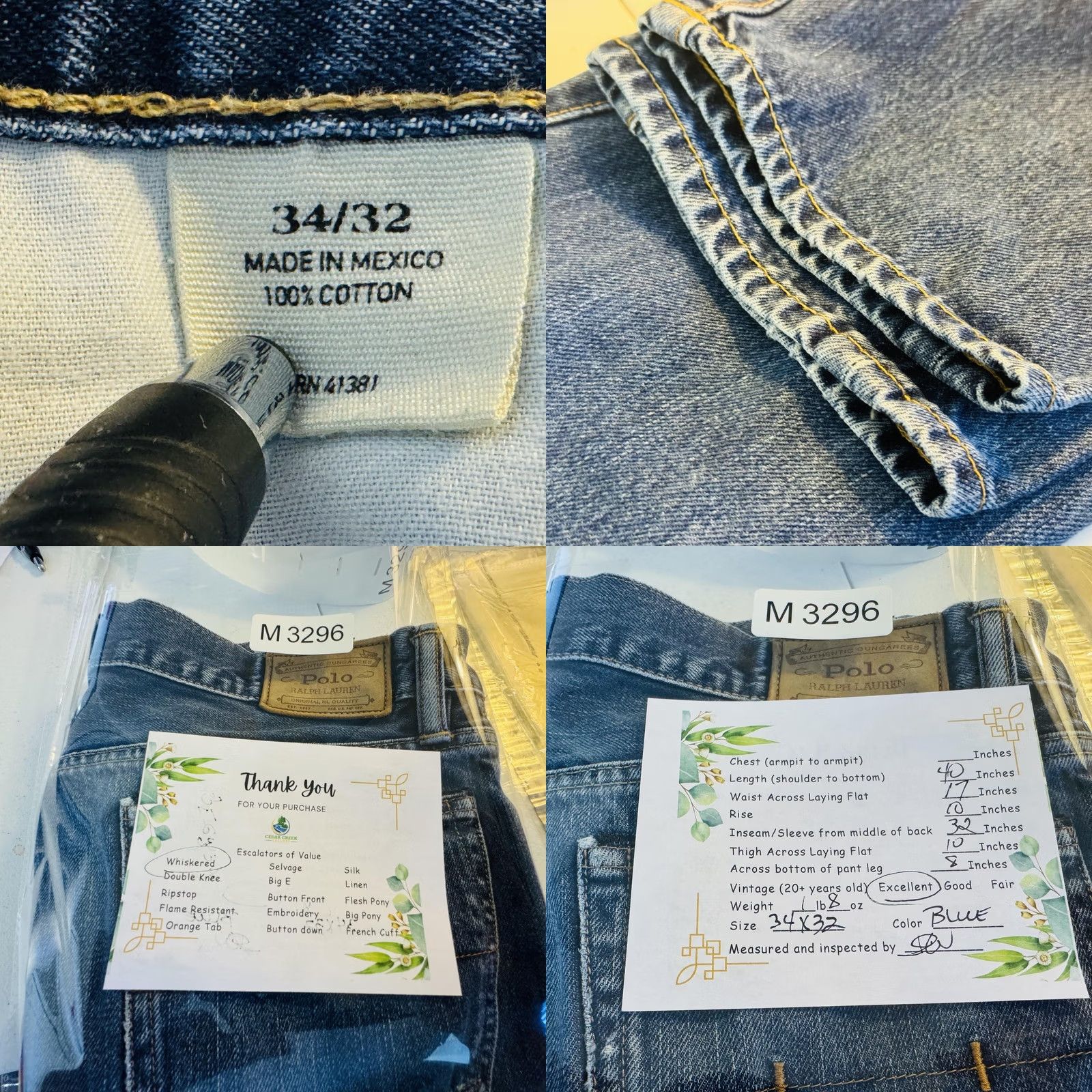 Polo Ralph Lauren VINTAGE Polo Ralph Lauren Jeans Mens 34x32 Blue Medium Wash Tapered Denim Polo Jeans Co. 5-Pocket Logo Zipper Button Size US S / EU 44-46 / 1 - 8 Thumbnail