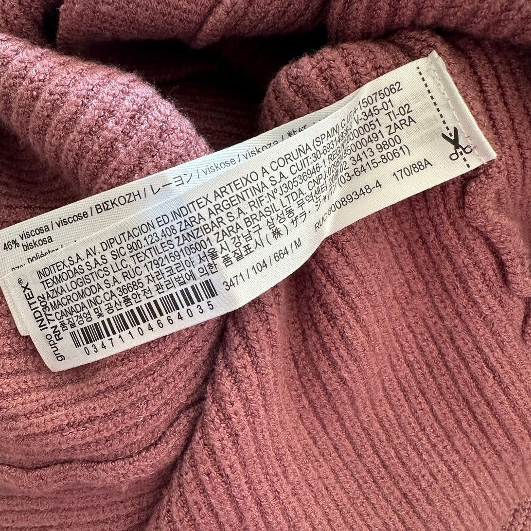 Zara ZARA Mauve Balloon Sleeve VNeck Cropped Button Cardigan M Size M / US 6-8 / IT 42-44 - 7 Thumbnail