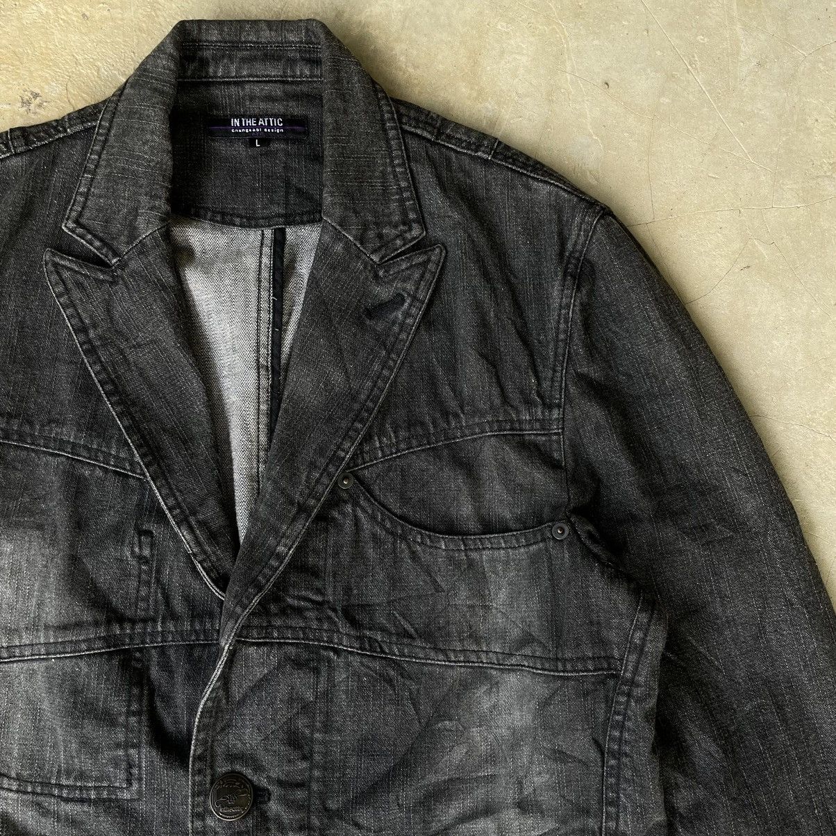14th Addiction 🇯🇵VINTAGE IN THE ATTIC GOTHIC PUNK BLAZER DENIM COLLAR JACKET Size US S / EU 44-46 / 1 - 6 Thumbnail
