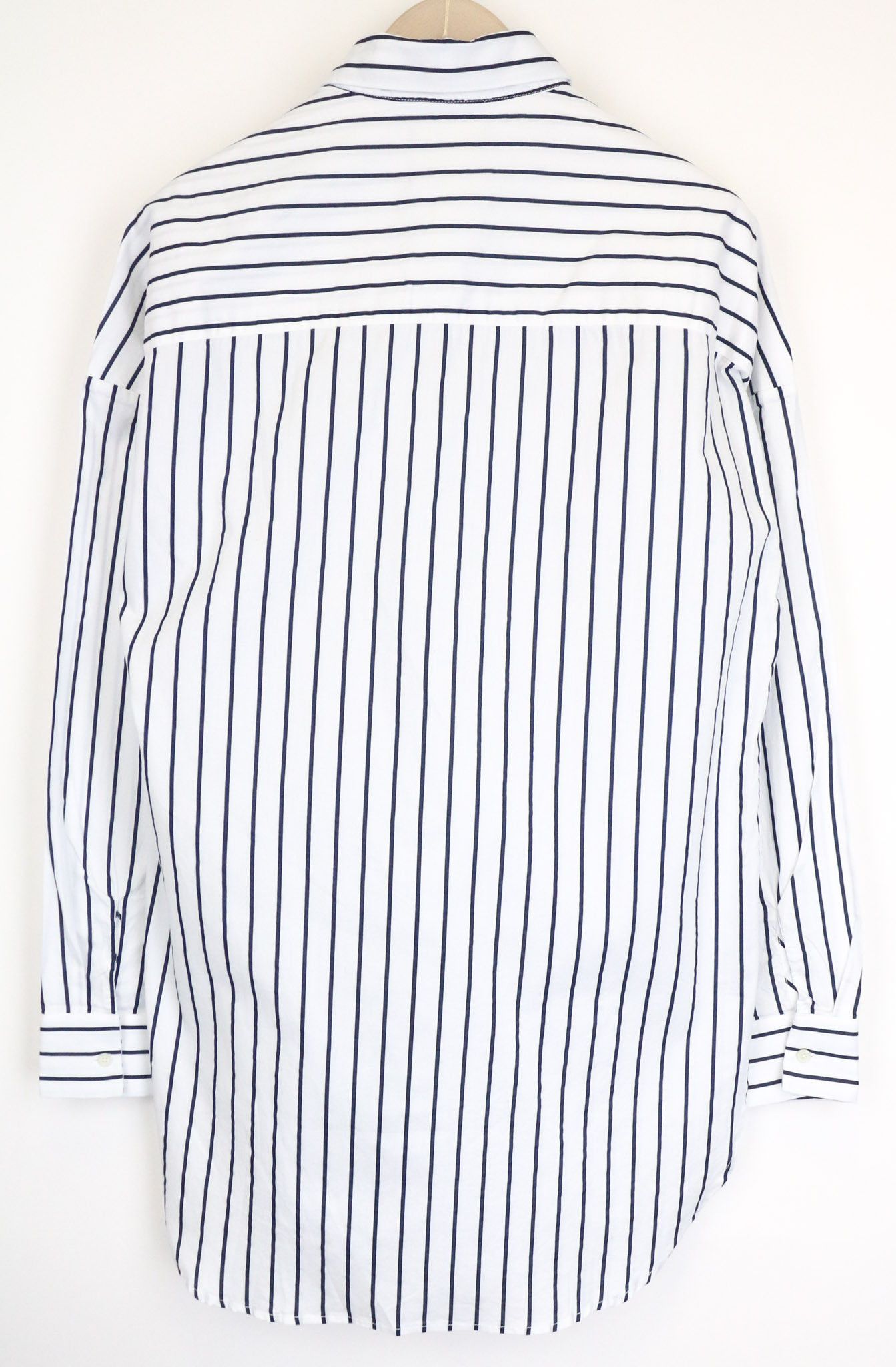 Scotch & Soda AMS COUTURE M Long Fit White Striped Cotton Shirt 75480 Size US M / EU 48-50 / 2 - 2 Thumbnail