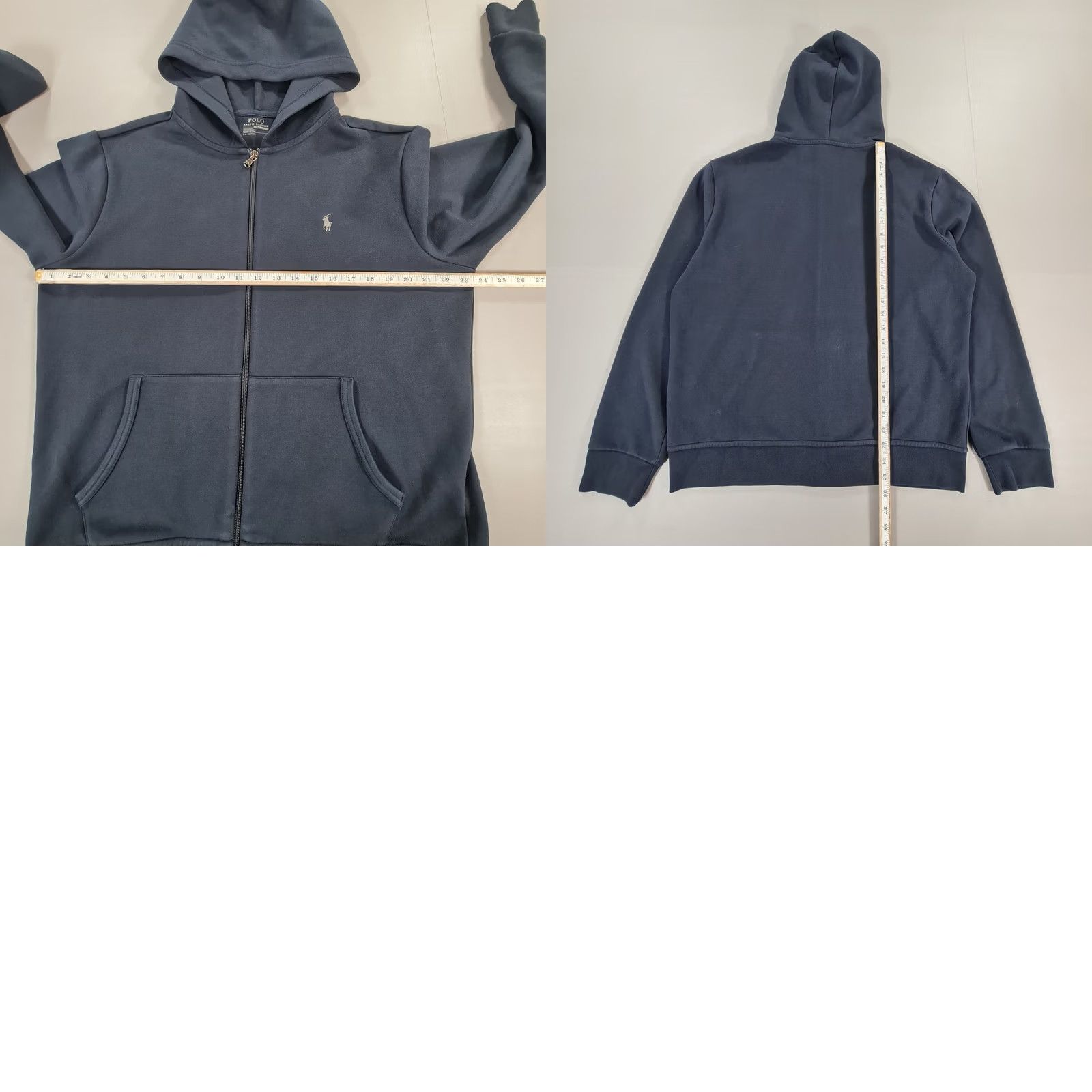 Polo Ralph Lauren Polo Ralph Lauren Mens Hoodie Navy Blue Large Tech Double Knit Performance Full Zip Hoodie Size US L / EU 52-54 / 3 - 8 Thumbnail