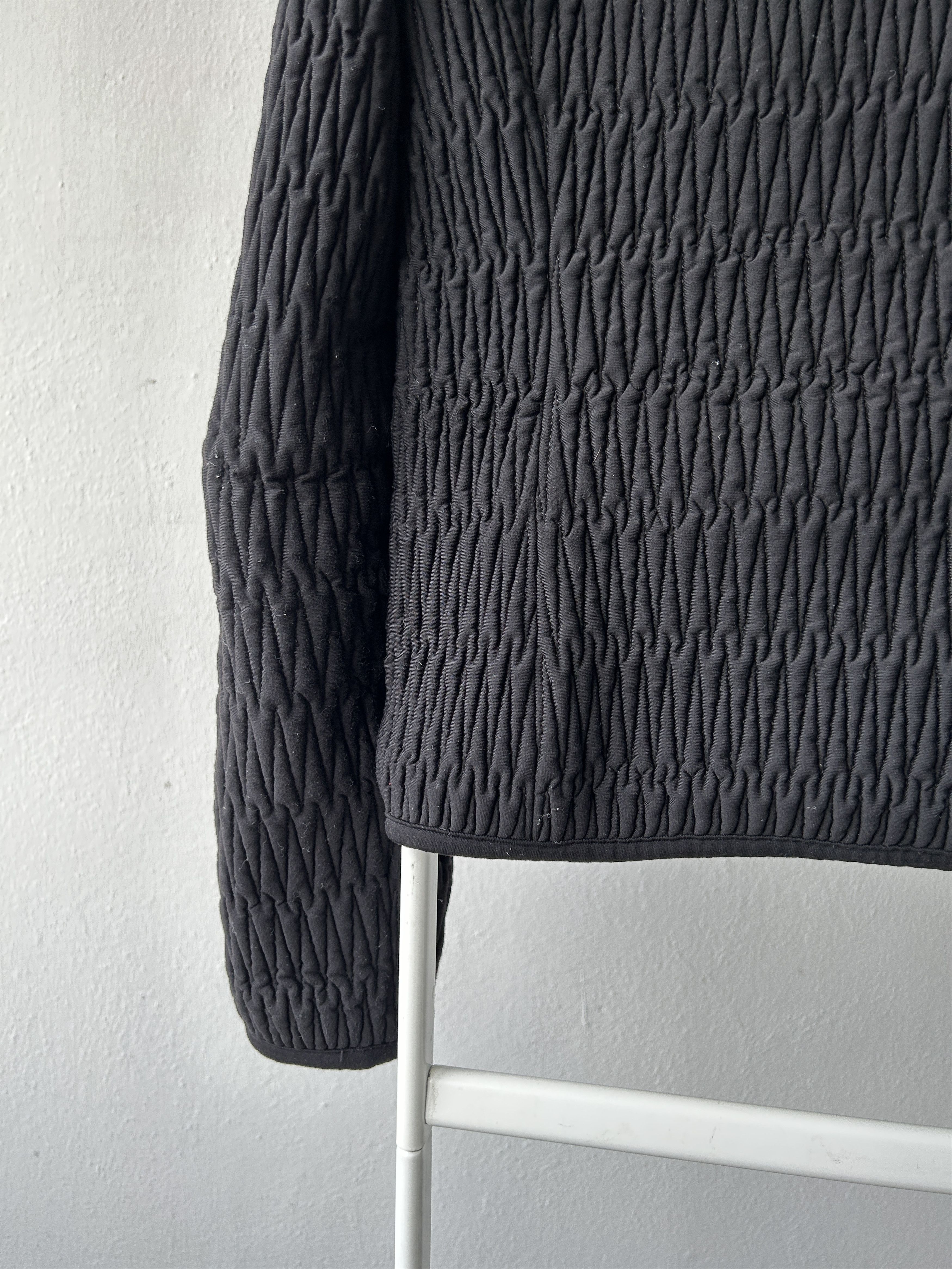 Prada Archive AW2011 Prada pleated full zip sweatshirt Size L / US 10 / IT 46 - 11 Thumbnail