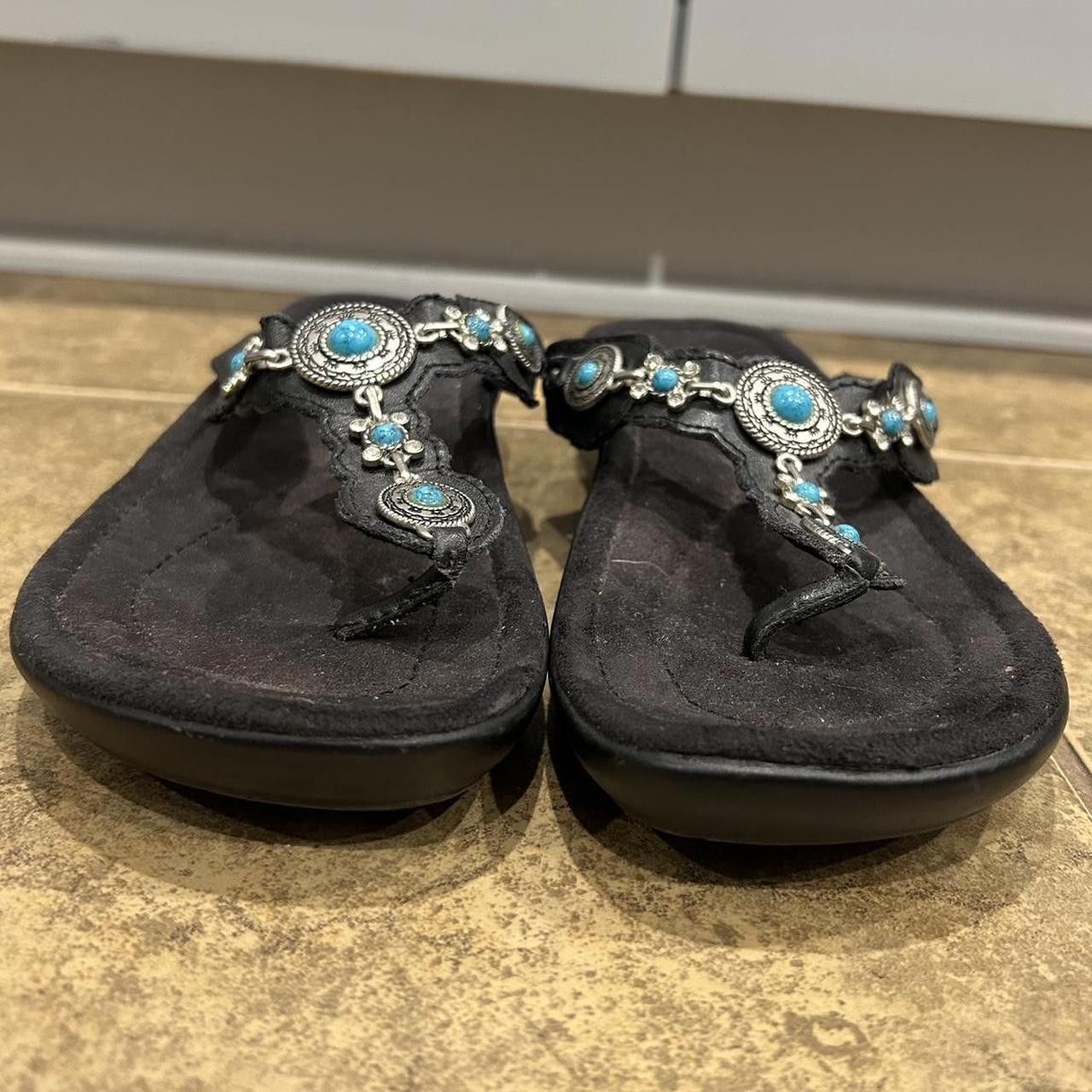 Minnetonka Minnetonka Women's Black and Blue Sandal Size US 8 / IT 38 - 2 Thumbnail