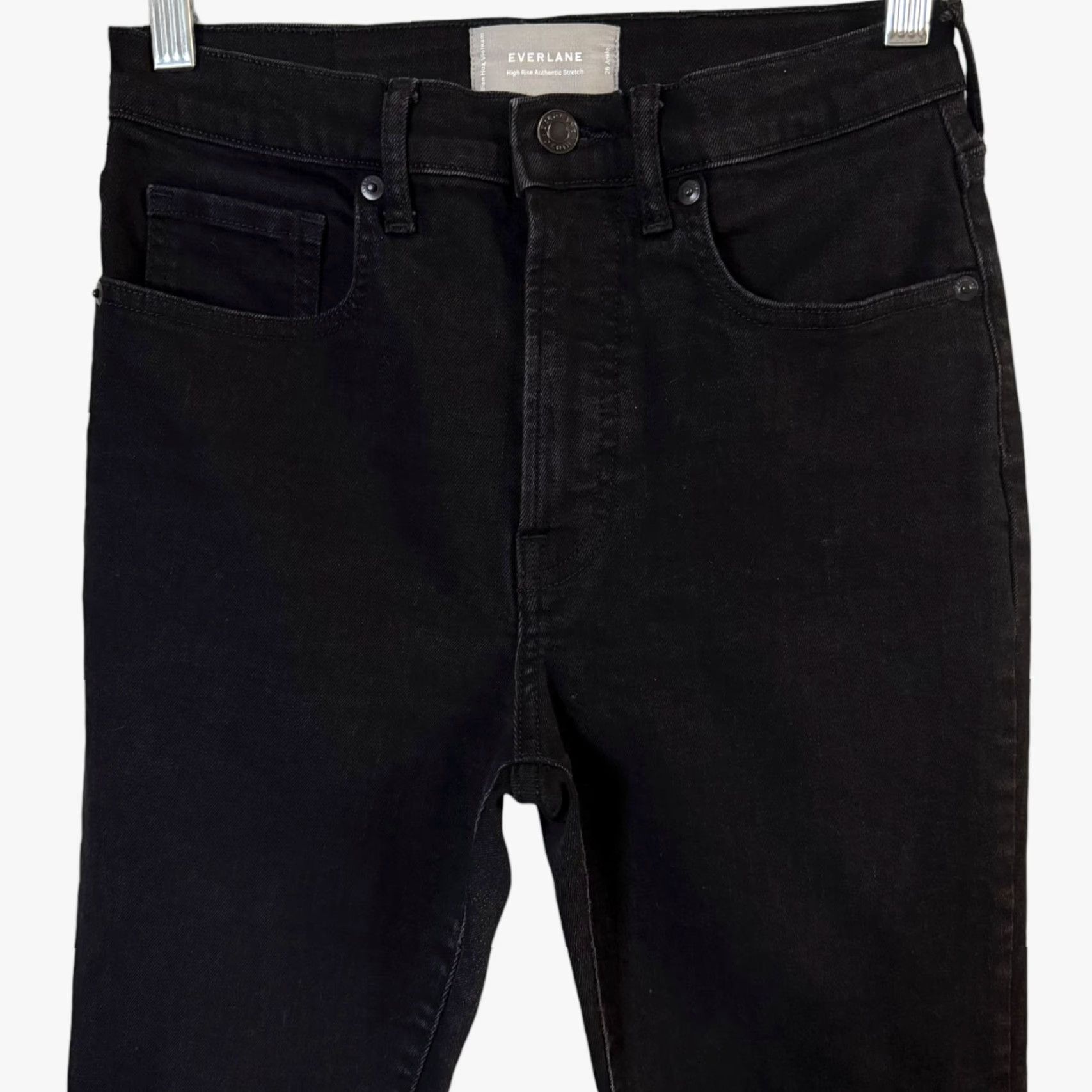 Everlane VINTAGE Everlane Skinny Ankle Denim Jeans Black Women's 28 High-Rise Authentic Stretch Size 28" / US 6 / IT 42 - 5 Thumbnail