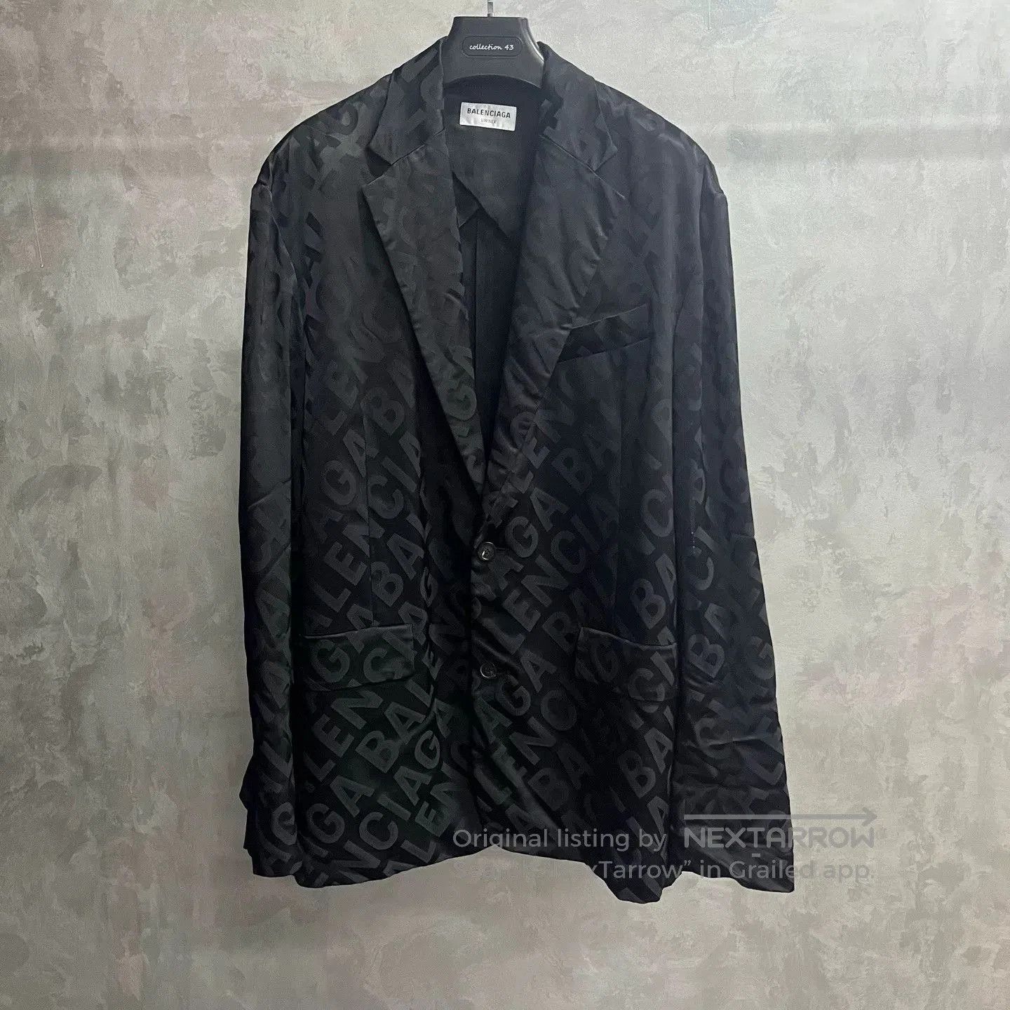 Balenciaga Balenciaga Black Logo Jacquard Loose Jacket. Size US M / EU 48-50 / 2 - 1 Thumbnail