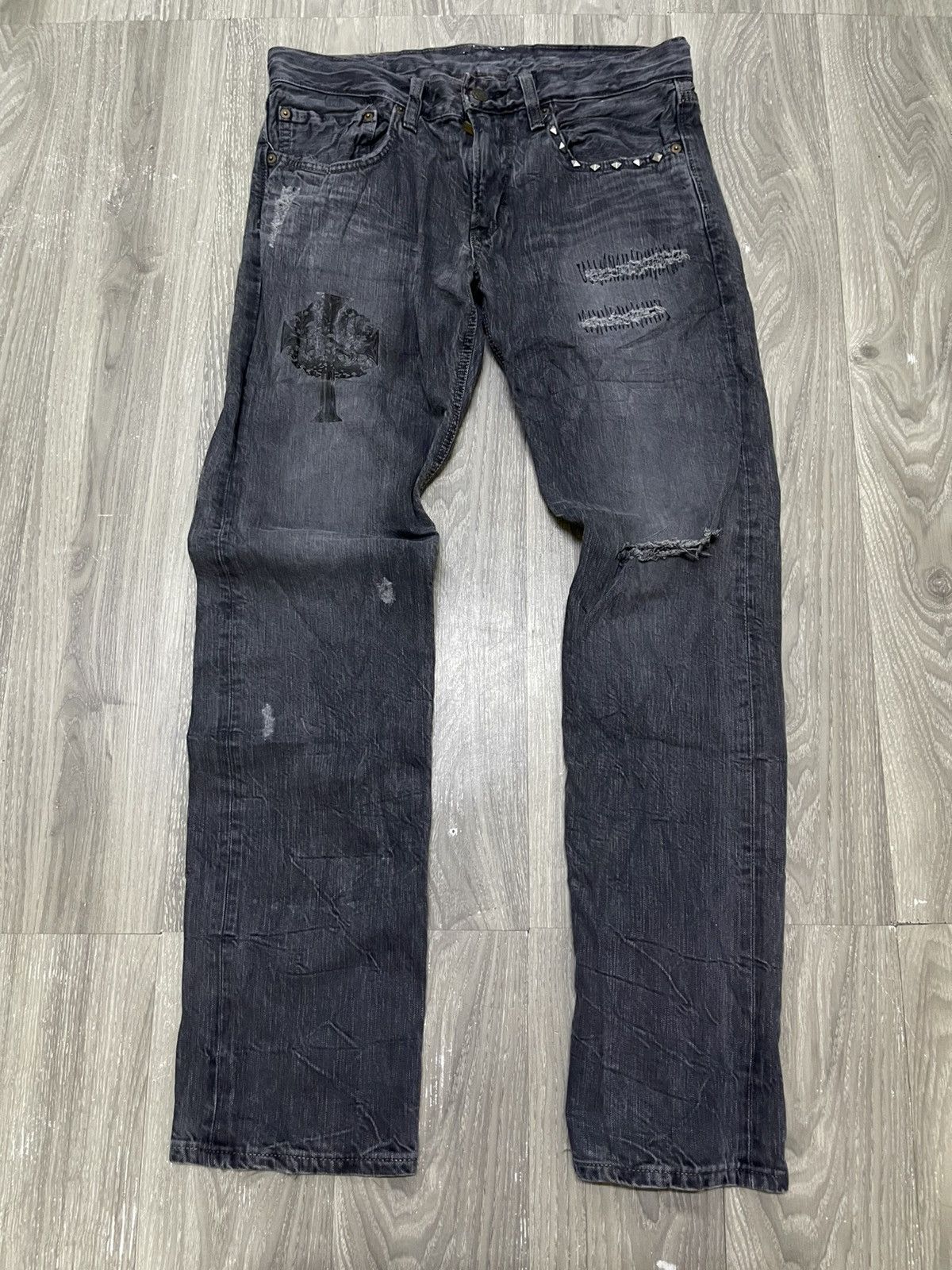 Edwin Vintage Edwin 502 Distressed Size US 35 - 1 Thumbnail