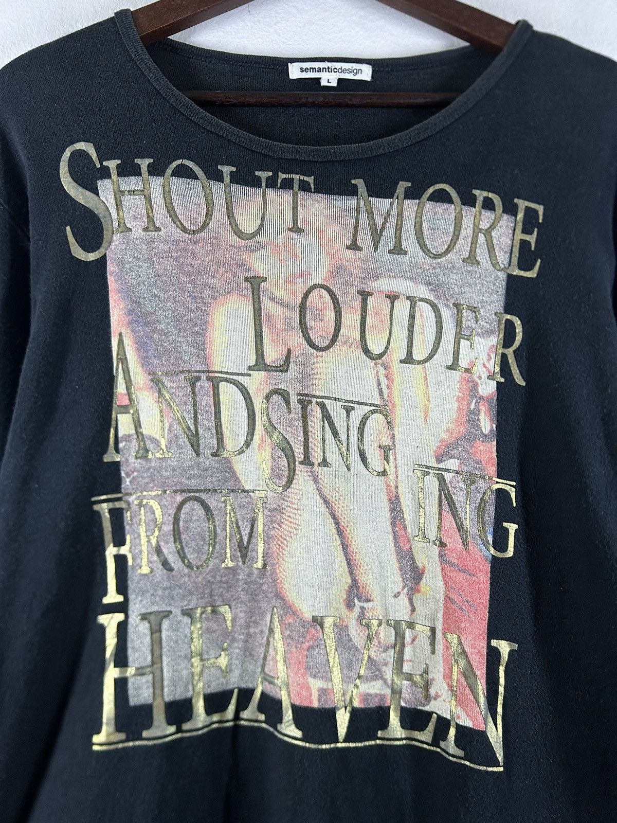 Japanese Brand Vintage 2000s SemanticDesign Poem Hysteric Style Tee Size US L / EU 52-54 / 3 - 3 Thumbnail