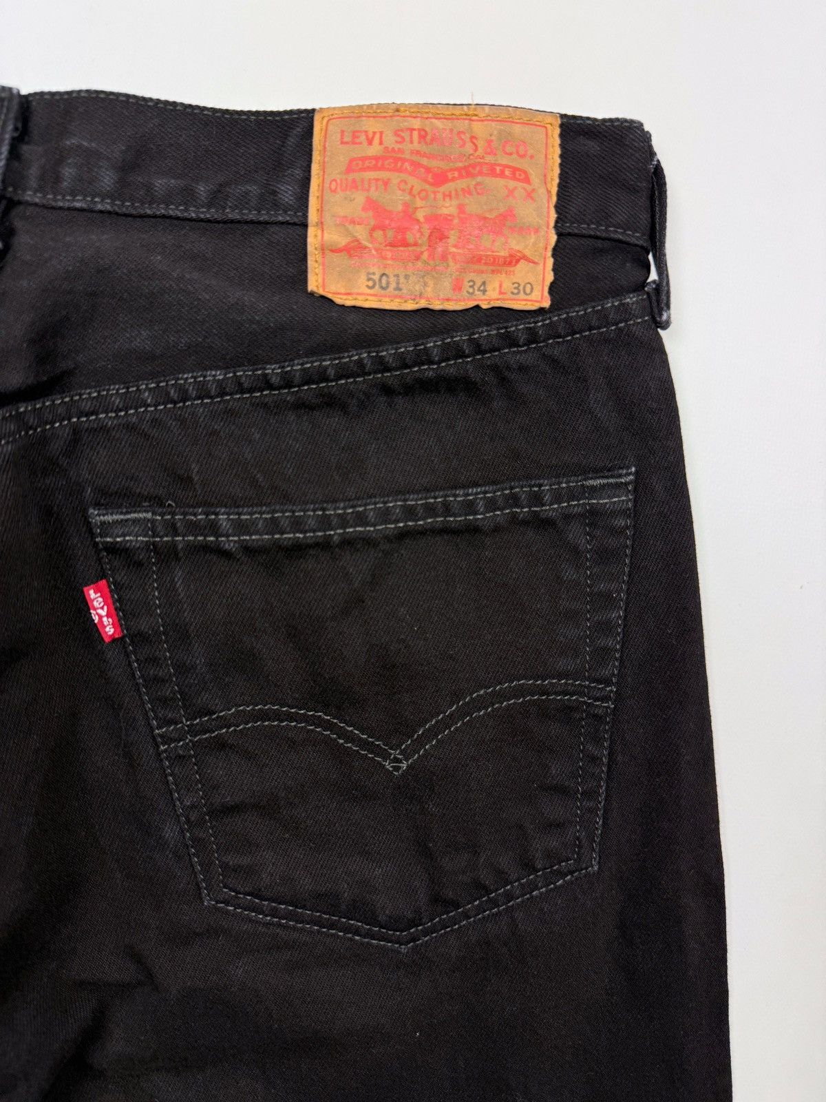 Levi's Levi’s 501 Straight Fit Black Denim Jeans 34X30 Size US 34 / EU 50 - 7 Thumbnail