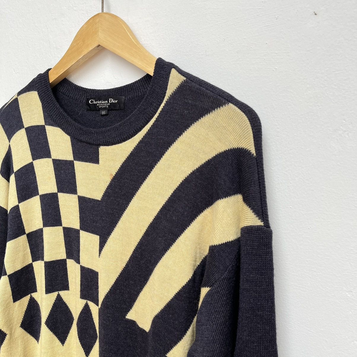 Christian Dior Monsieur Rare Christian Dior Sports Knitwear Chekered Size US M / EU 48-50 / 2 - 2 Thumbnail