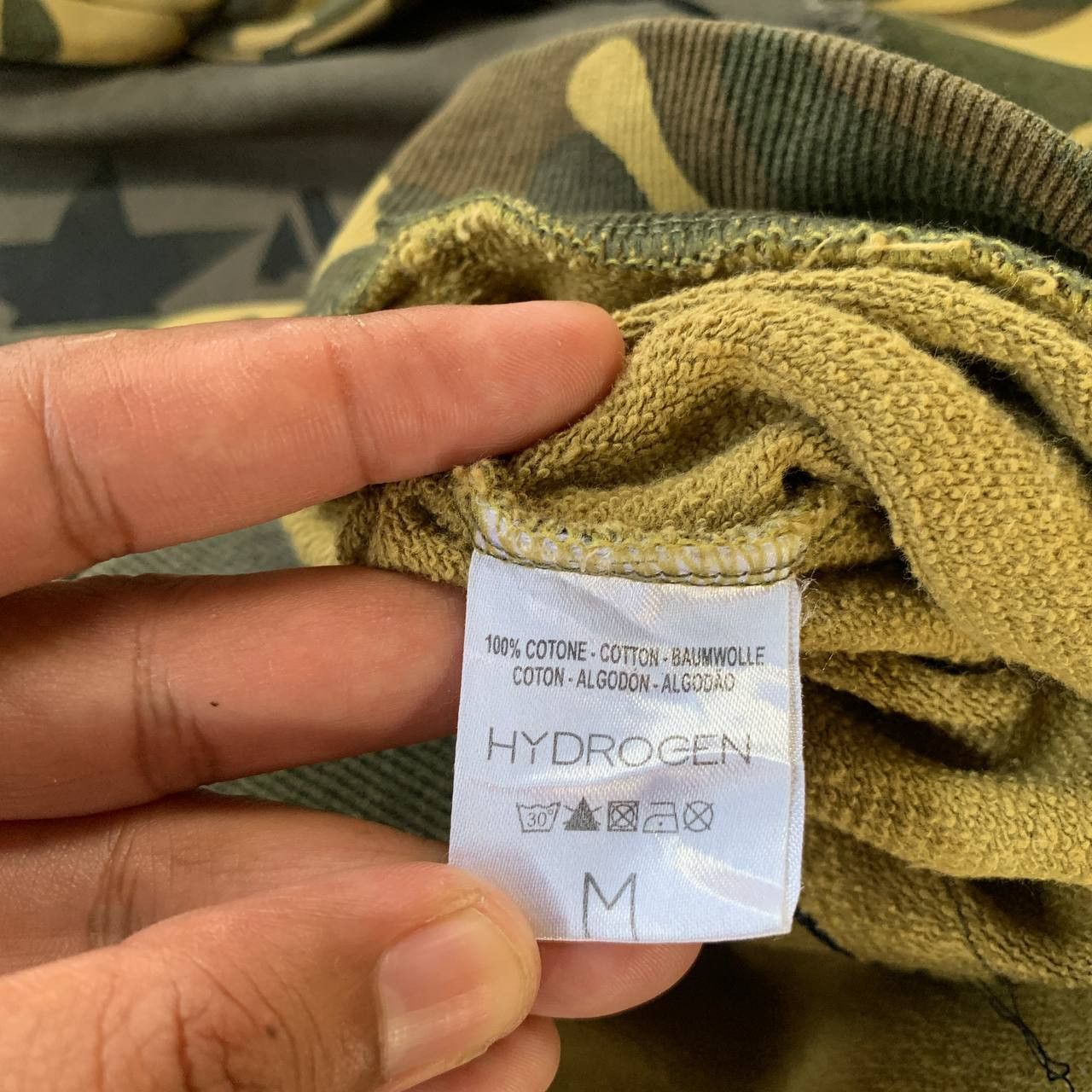 HYDROGEN Vintage Y2K HYDROGEN Big Skull Logo Army Hoodie Size US M / EU 48-50 / 2 - 7 Thumbnail