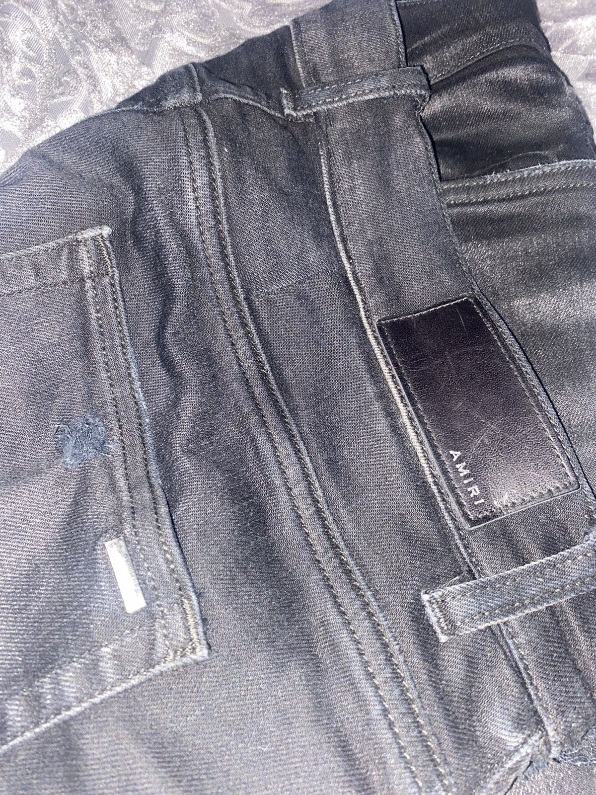 Amiri Black Amiri animal print jeans Size US 33 - 4 Thumbnail