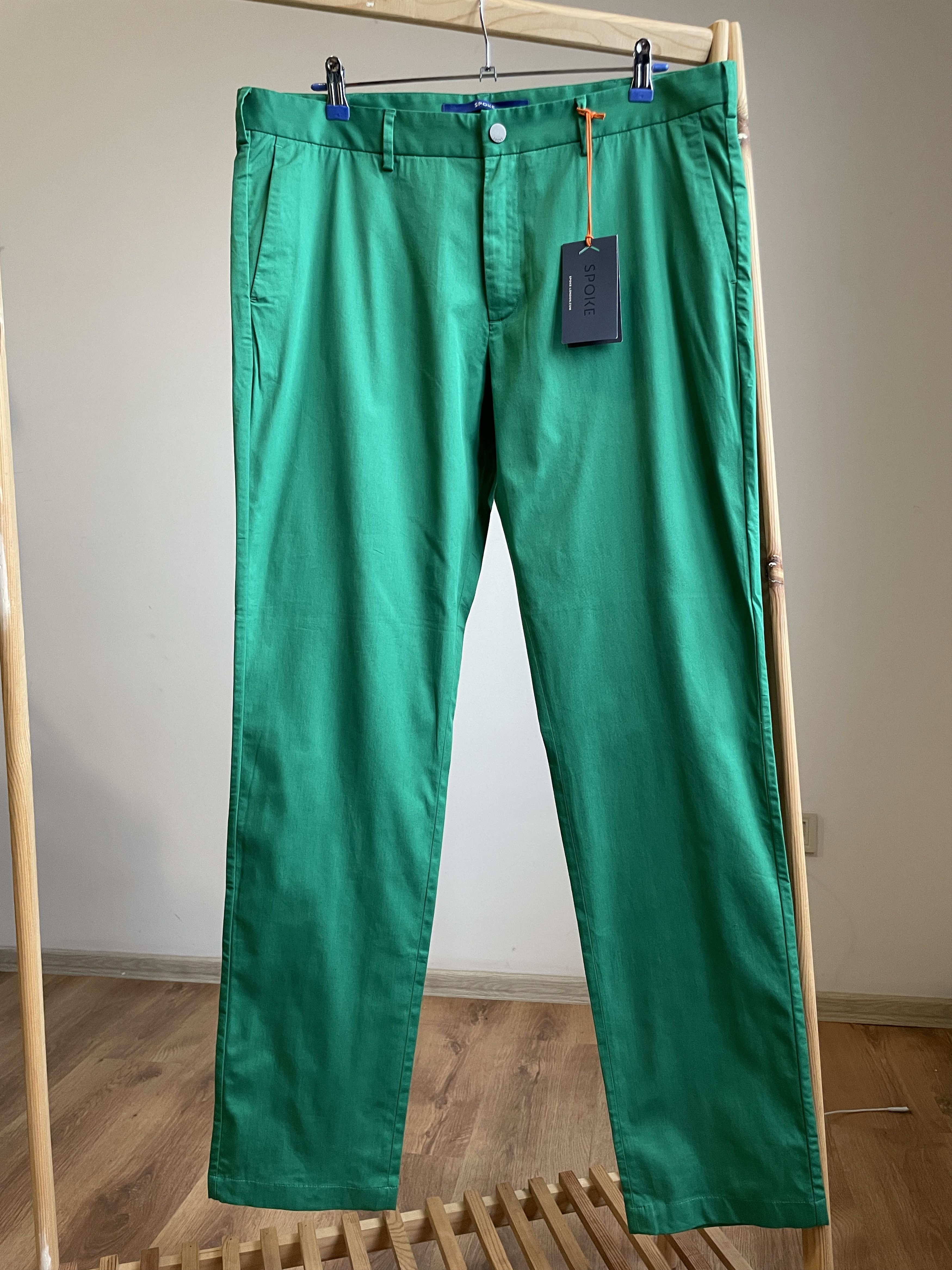 SPOKE BNWT Spoke Build B Lightweight Green Chino Trousers Size US 37 - 1 Thumbnail