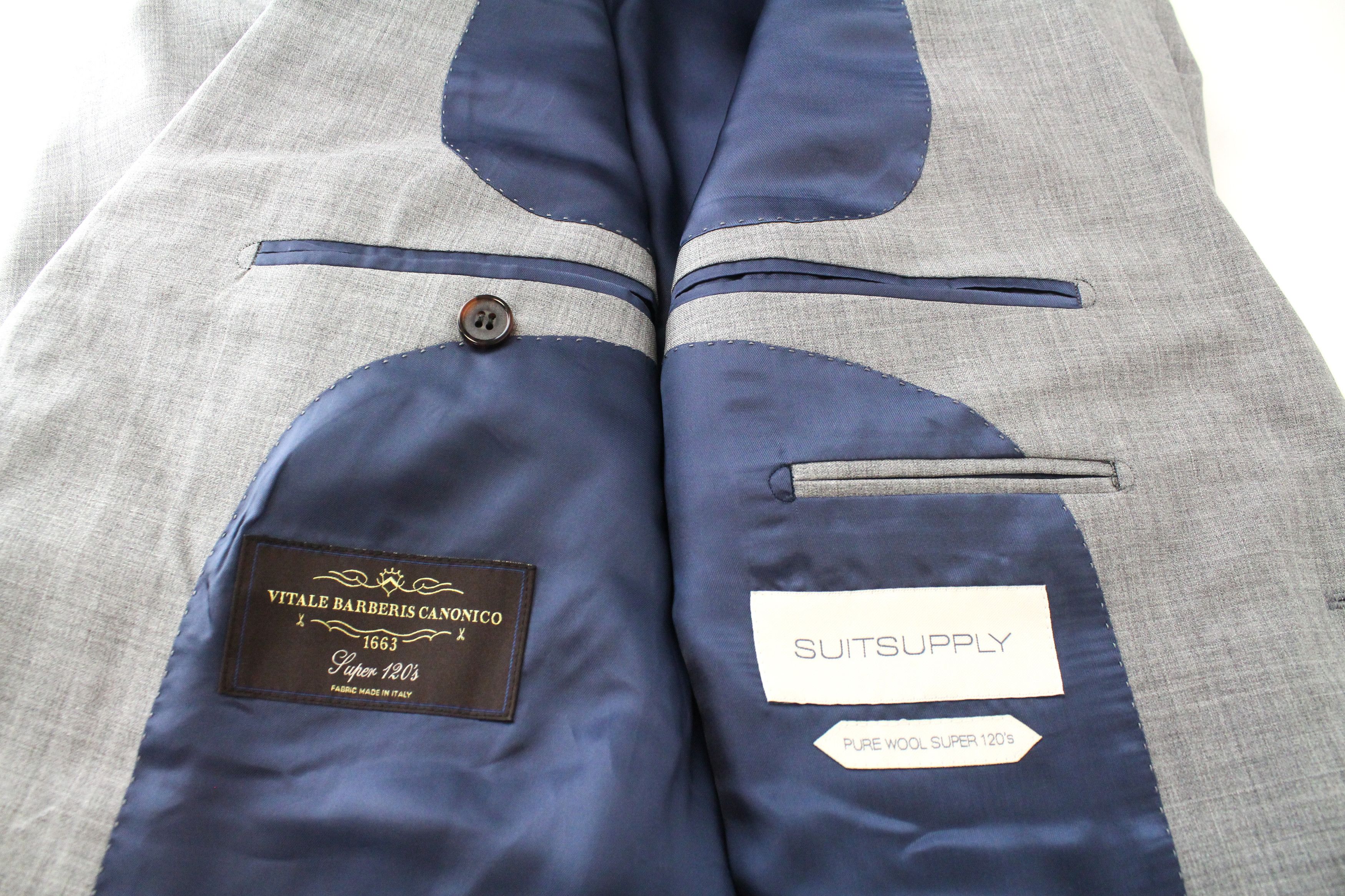 Suitsupply LAZIO UK46S Wool Super 120's Grey Blazer 60217 Size 46S - 5 Thumbnail