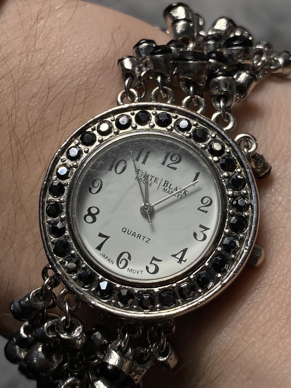 Japanese Brand × Jewelry × Vintage White Black House Market Bracelet Watch Japanese Brand Size ONE SIZE - 14 Thumbnail