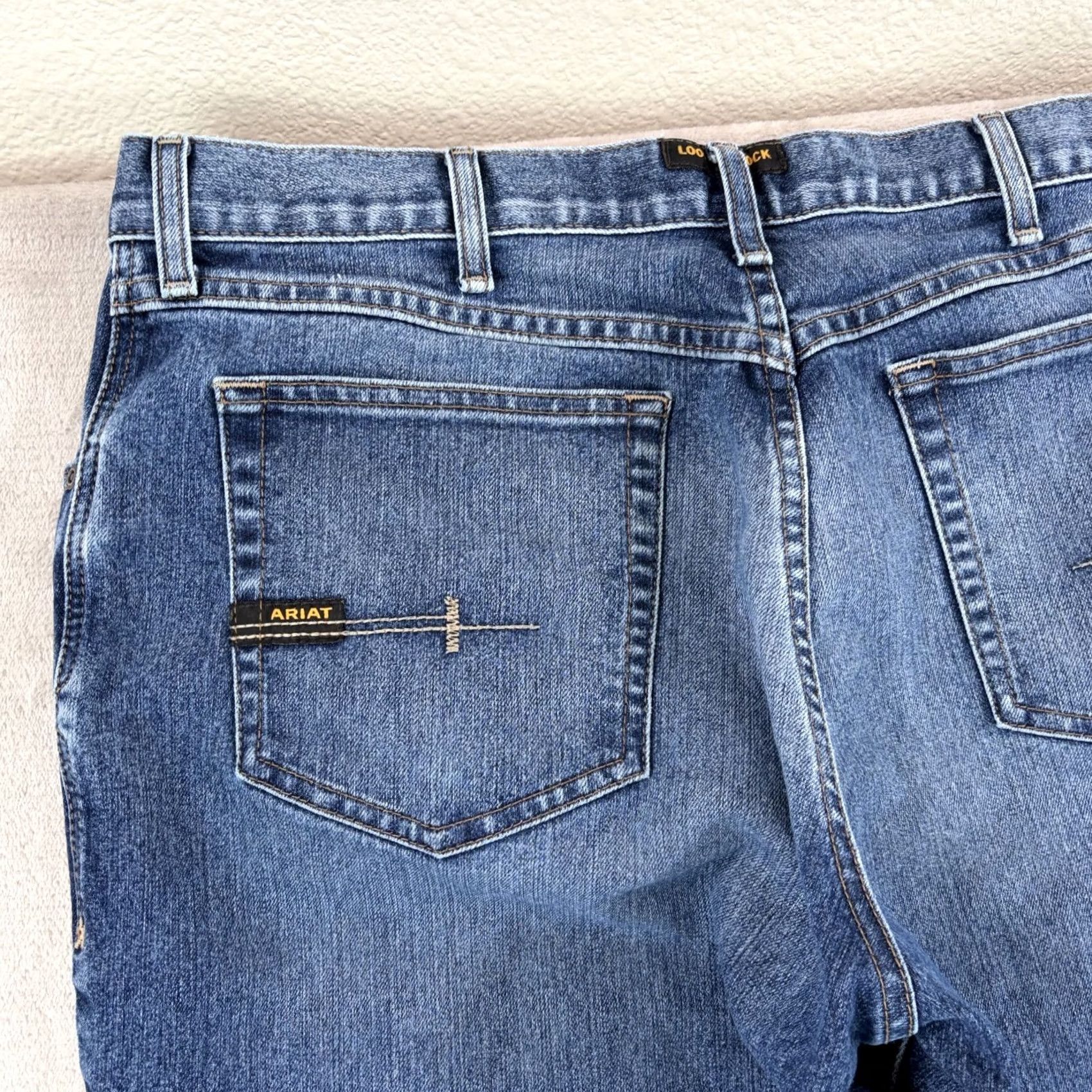Ariat Ariat M3 Rebar Loose Straight Jeans Men 34x36 Blue Western Durastretch Workwear Shirt? Size US 34 / EU 50 - 4 Thumbnail