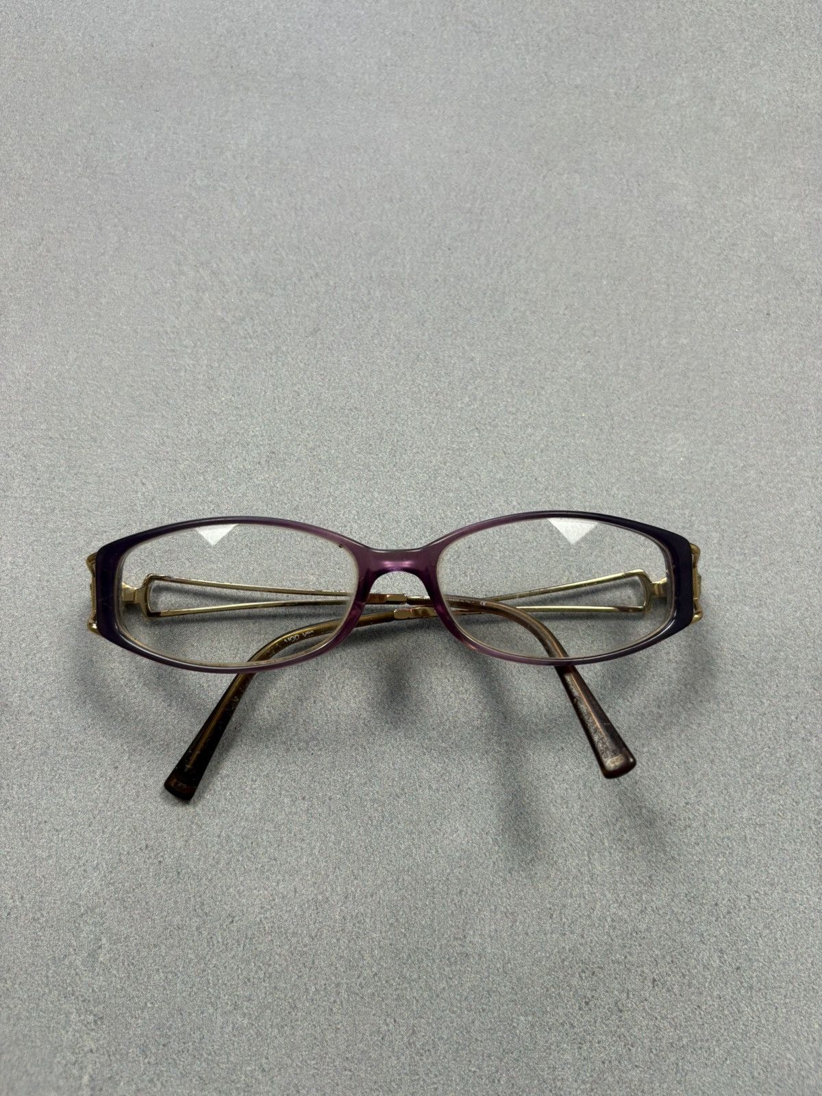 Versace Archive 90s Versace Medusa Purple Rectangular Glasses Italy Size ONE SIZE - 2 Thumbnail