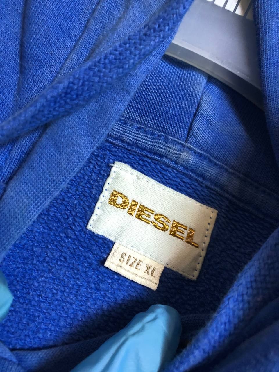 Diesel Vintage Y2K Diesel Big Logo Faded Distressed Hoodie Size US XL / EU 56 / 4 - 2 Thumbnail