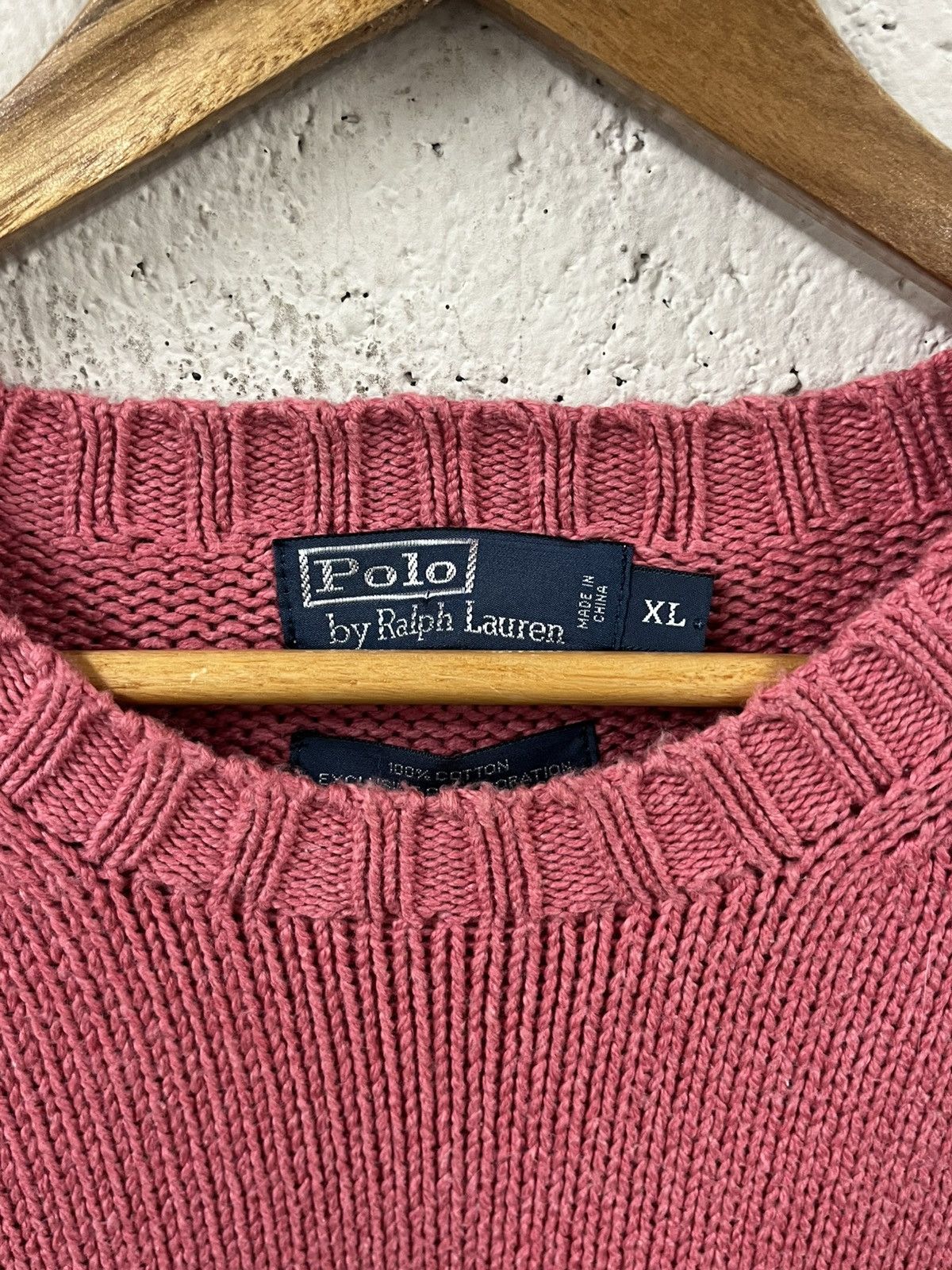 Polo Ralph Lauren Polo Ralph Lauren vintage sweater knit heavyweight pink Size US XL / EU 56 / 4 - 5 Thumbnail