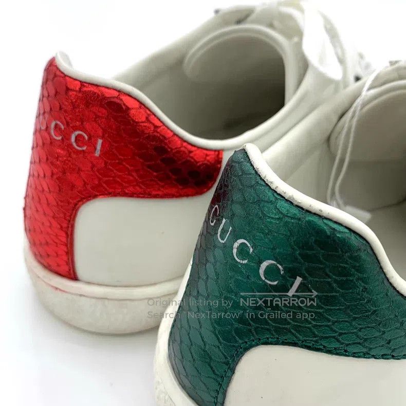 Gucci Gucci Ace Series White Striped Bee Embroidery Lace Casual Size US 6.5 / IT 36.5 - 9 Thumbnail