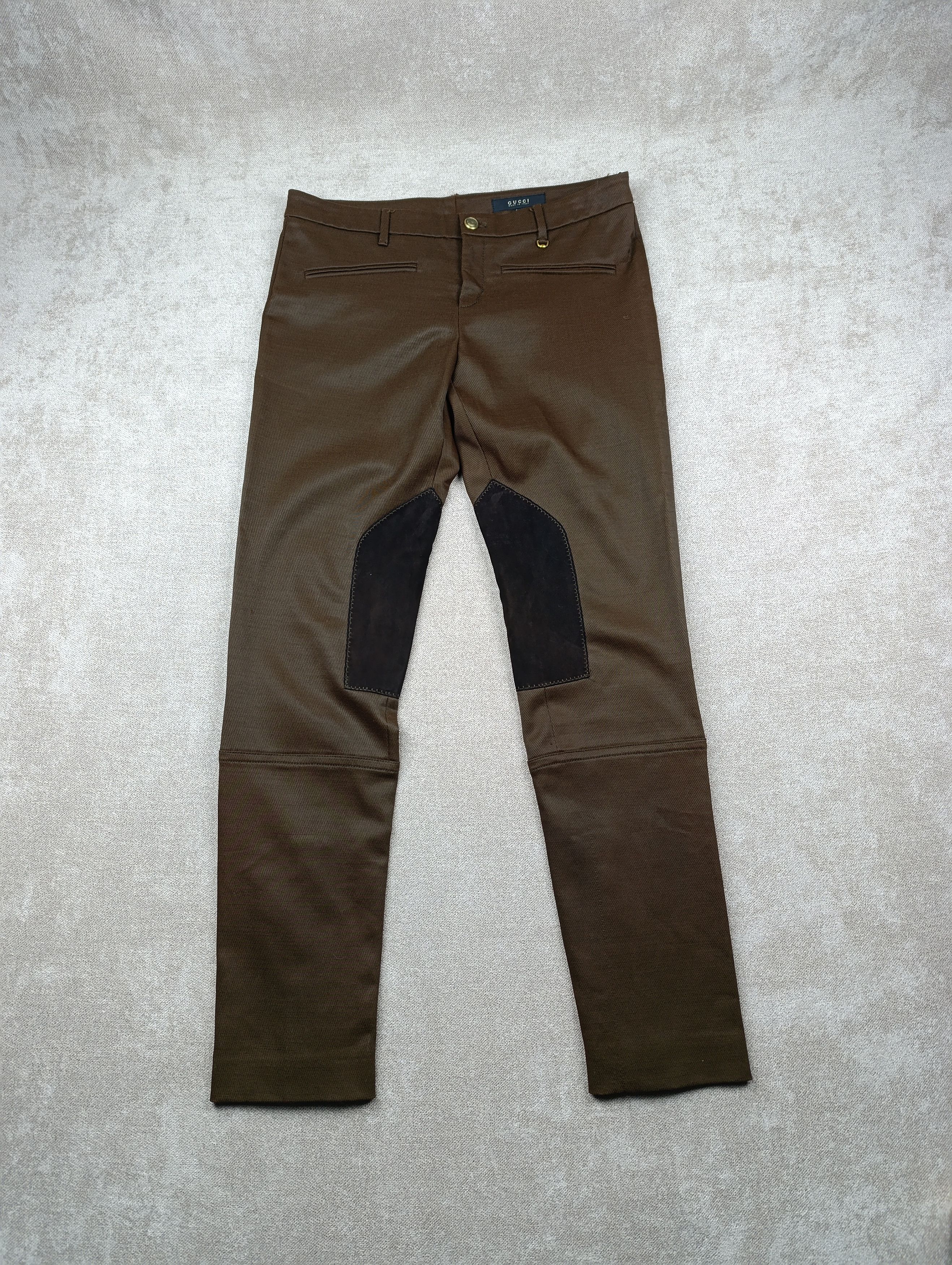 Gucci Gucci Brown Cotton Blend Gabardine Breeches Size 32" / US 10 / IT 46 - 1 Thumbnail