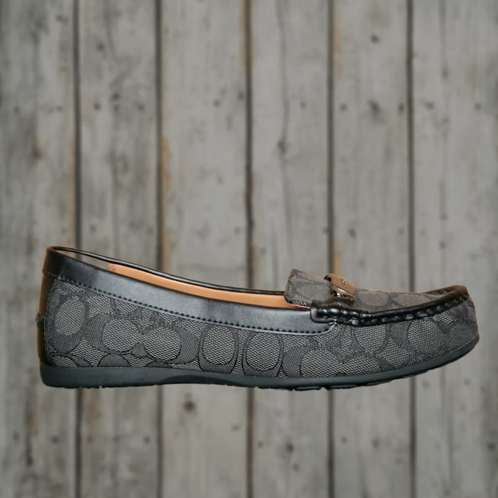 Coach COACH Olive Black Jacquard Signature Monogram Driving Moc Loafers Sz. 6.5 B Women Size US 7 / IT 37 - 1 Thumbnail