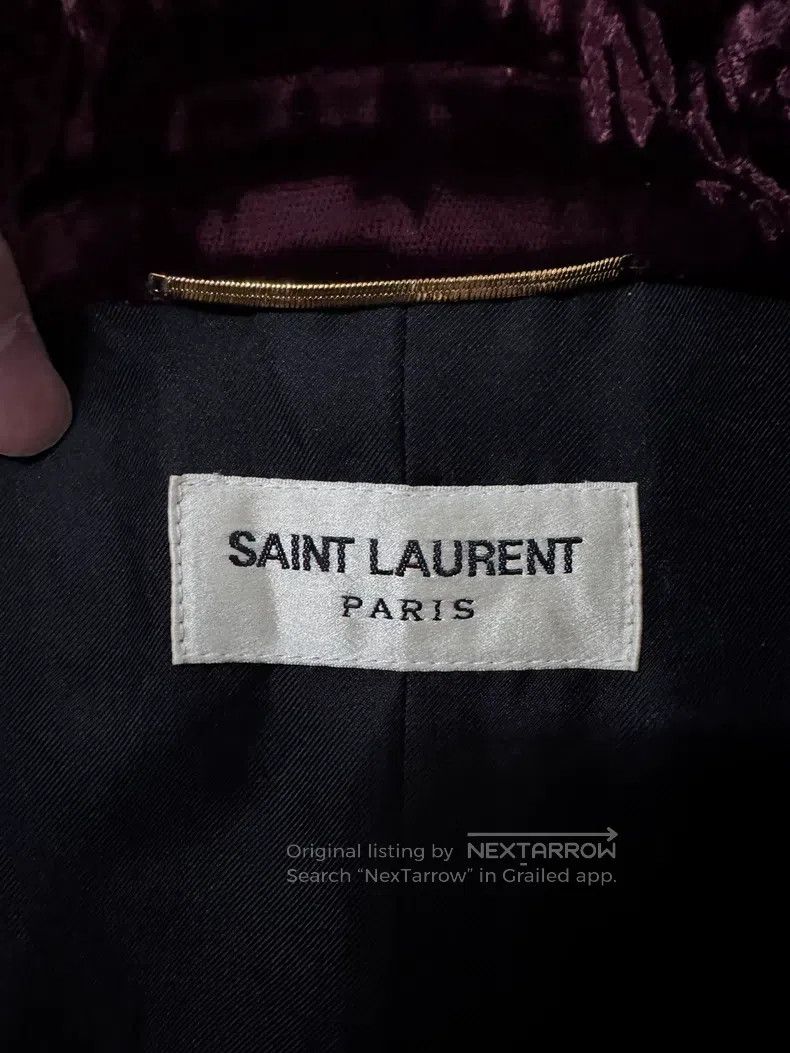 Saint Laurent Paris Saint Laurent Paris Double-breasted deep burgundy velvet s Size M / US 6-8 / IT 42-44 - 7 Thumbnail