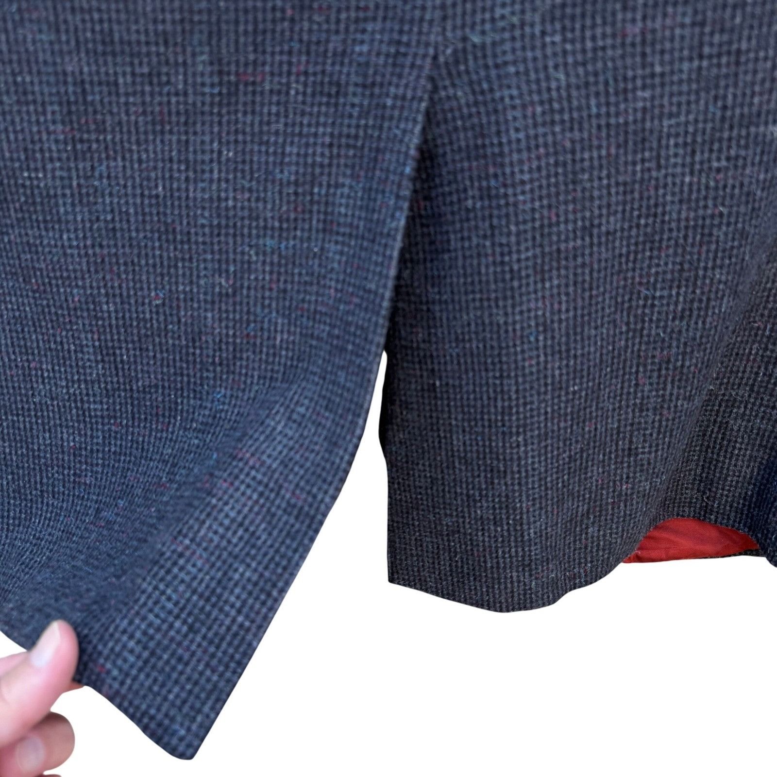 Jordache Jordache Vintage 80s Mens Grey Tweed Linen Wool Blend Blazer Size 44R - 5 Thumbnail