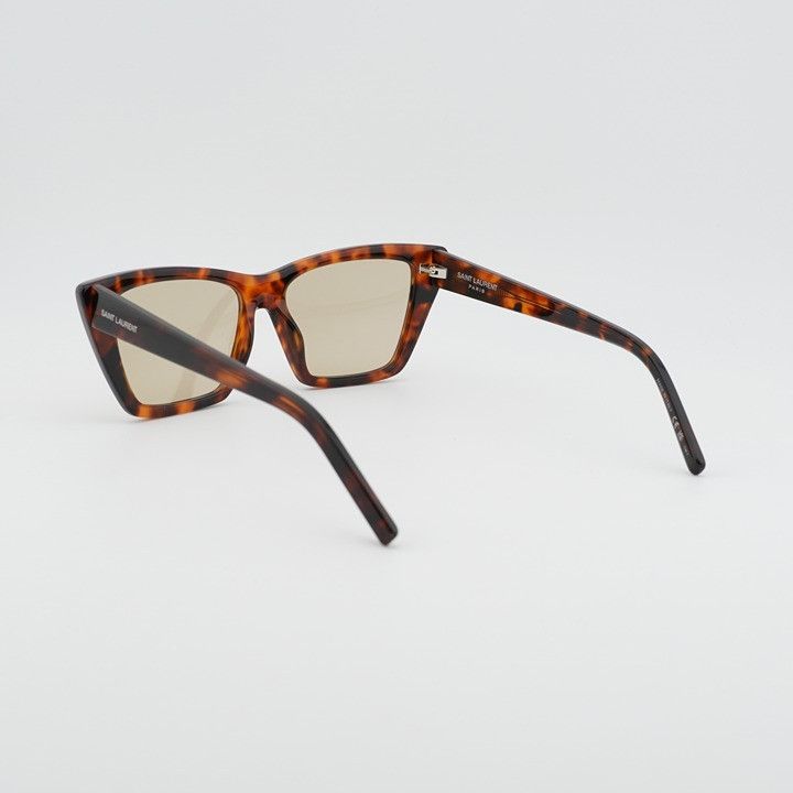 Saint Laurent Paris Saint Laurent SL276 MICA 064 Sunglasses Havana Cat Eye Frame Size ONE SIZE - 4 Thumbnail