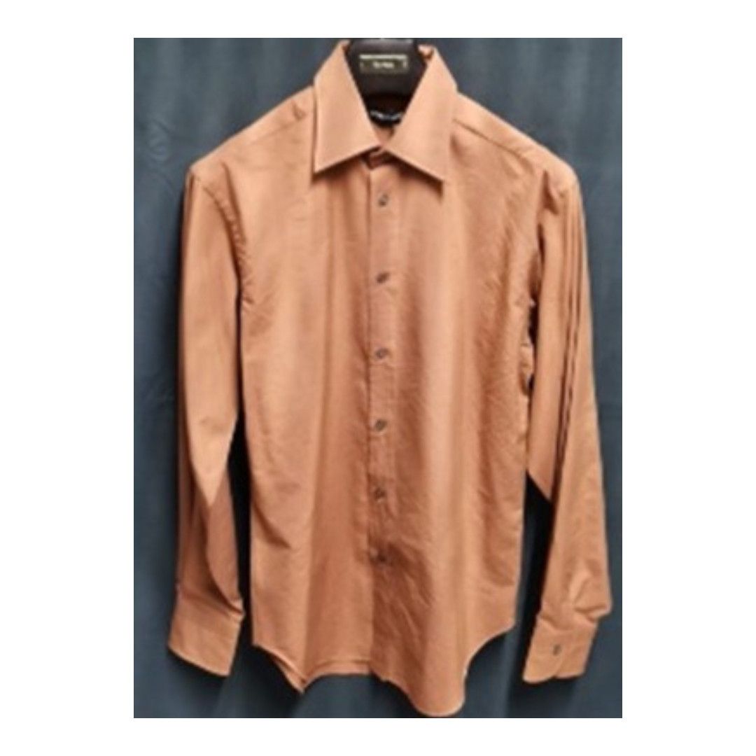 image of Tom Ford O1Loc1C0224 94Ybrosz Shirt In Orange, Men's (Size Small)