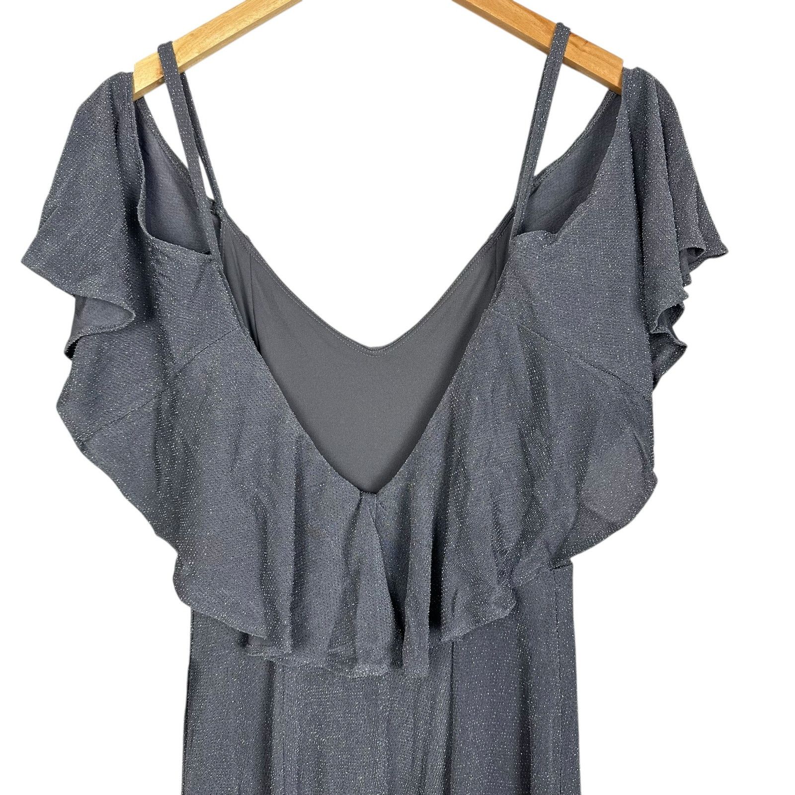 Show Me Your MuMu NWT Show Me Your Mumu Renee Maxi Ruffle Dress Smoke Small Size S / US 4 / IT 40 - 5 Thumbnail