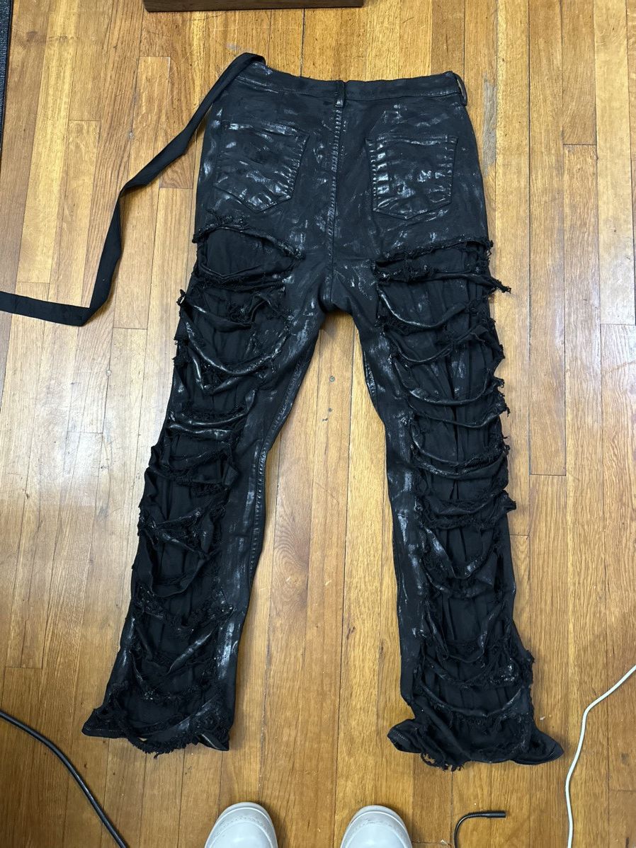 Rick Owens Drkshdw Rick Owens FW23 Luxor GETH CUT DISTRESSED SBFLS JEANS Size US 33 - 13 Thumbnail