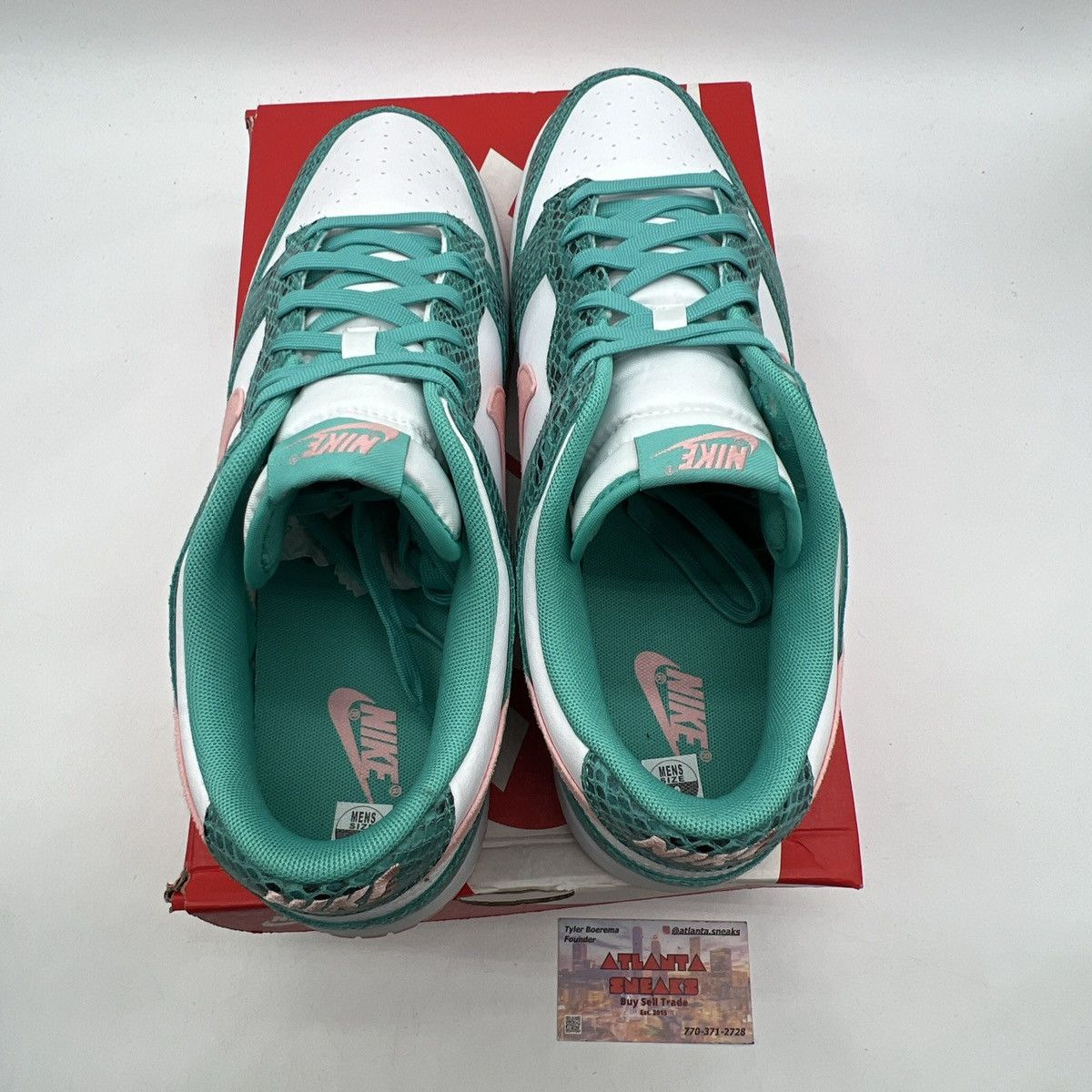Nike Nike dunk low washed teal snakeskin Size US 13 / EU 46 - 7 Thumbnail