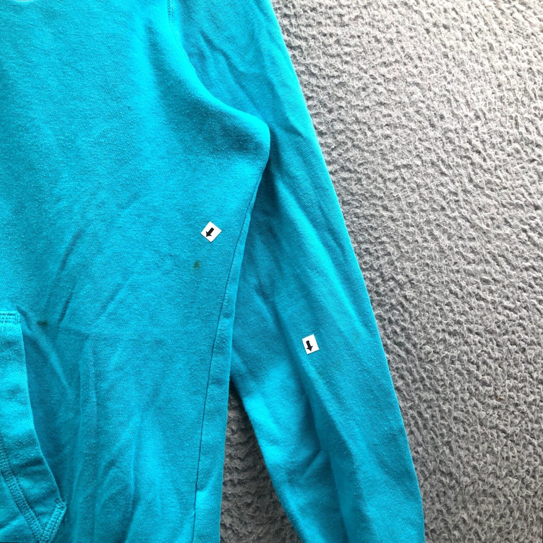 Nike VINTAGE? Nike Solo Swoosh Fleece Hoodie Sweatshirt Womens Large Long Sleeve Aqua White Size L / US 10 / IT 46 - 4 Thumbnail