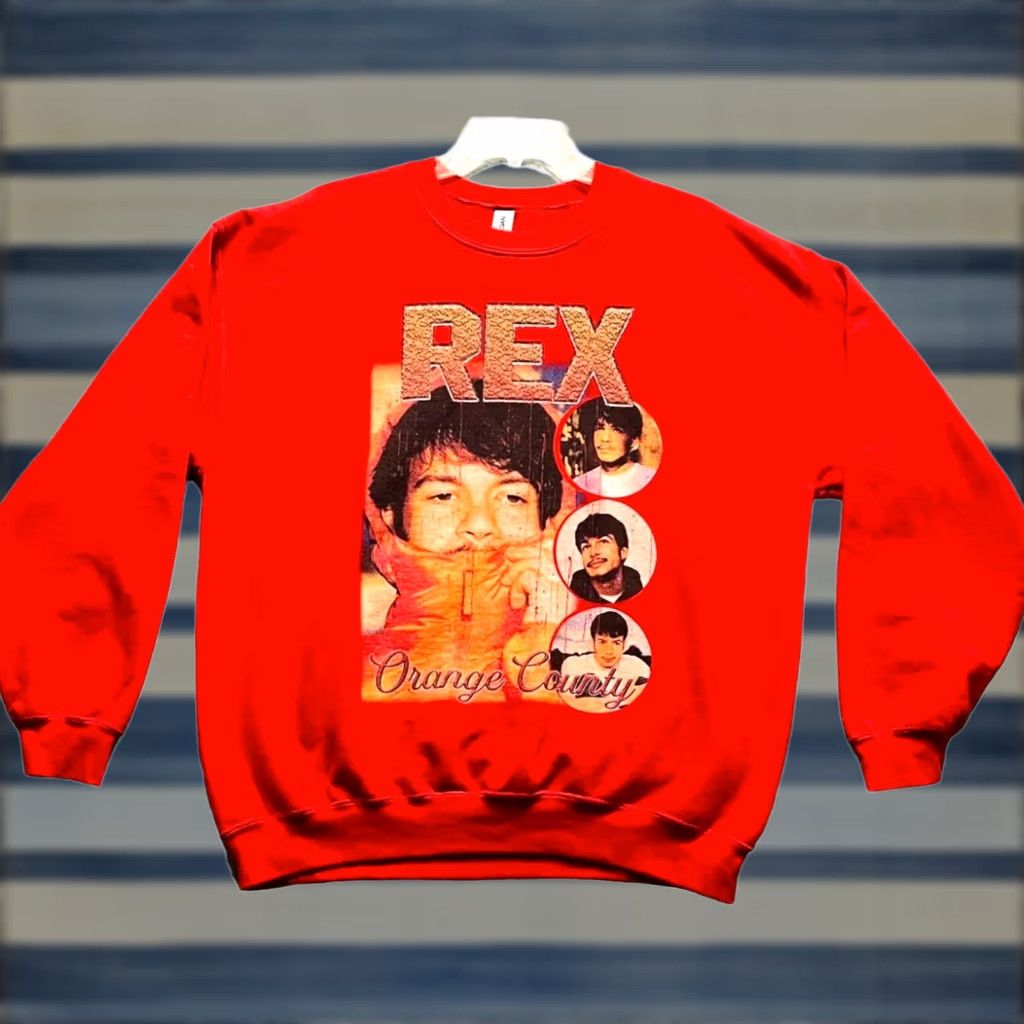 Gildan REX Orange County Red Pullover Sweater Sweatshirt Gildan Crew Neck Long Sleeve Red Knit Size L Adults Womens Size L / US 10 / IT 46 - 1 Thumbnail