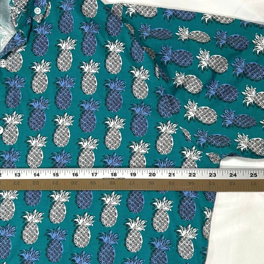 Bonobos EUC Bonobos Pineapple Print Short Sleeve Button-Up Shirt Mens XL Blue Teal Pineapple Print Button-Down Shirt XL Mens Size US XL / EU 56 / 4 - 6 Thumbnail