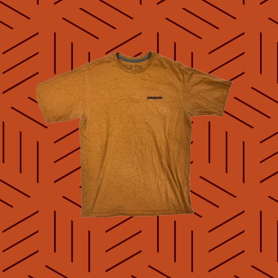 Patagonia VINTAGE Patagonia Responsibili-Tee Men's T-Shirt Canyon Gold Heather Canyon Gold Heather Logo Regular Fit XS? Size US S / EU 44-46 / 1 - 1 Thumbnail