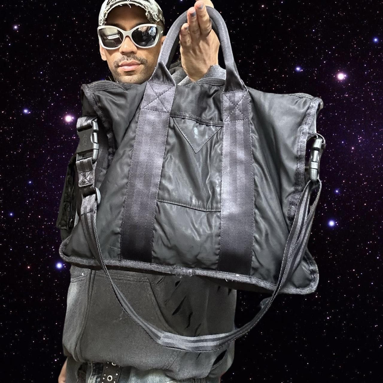 Alpha Industries Alpha Industries Black Nylon Utilitarian Messenger Bag Size ONE SIZE - 8 Thumbnail
