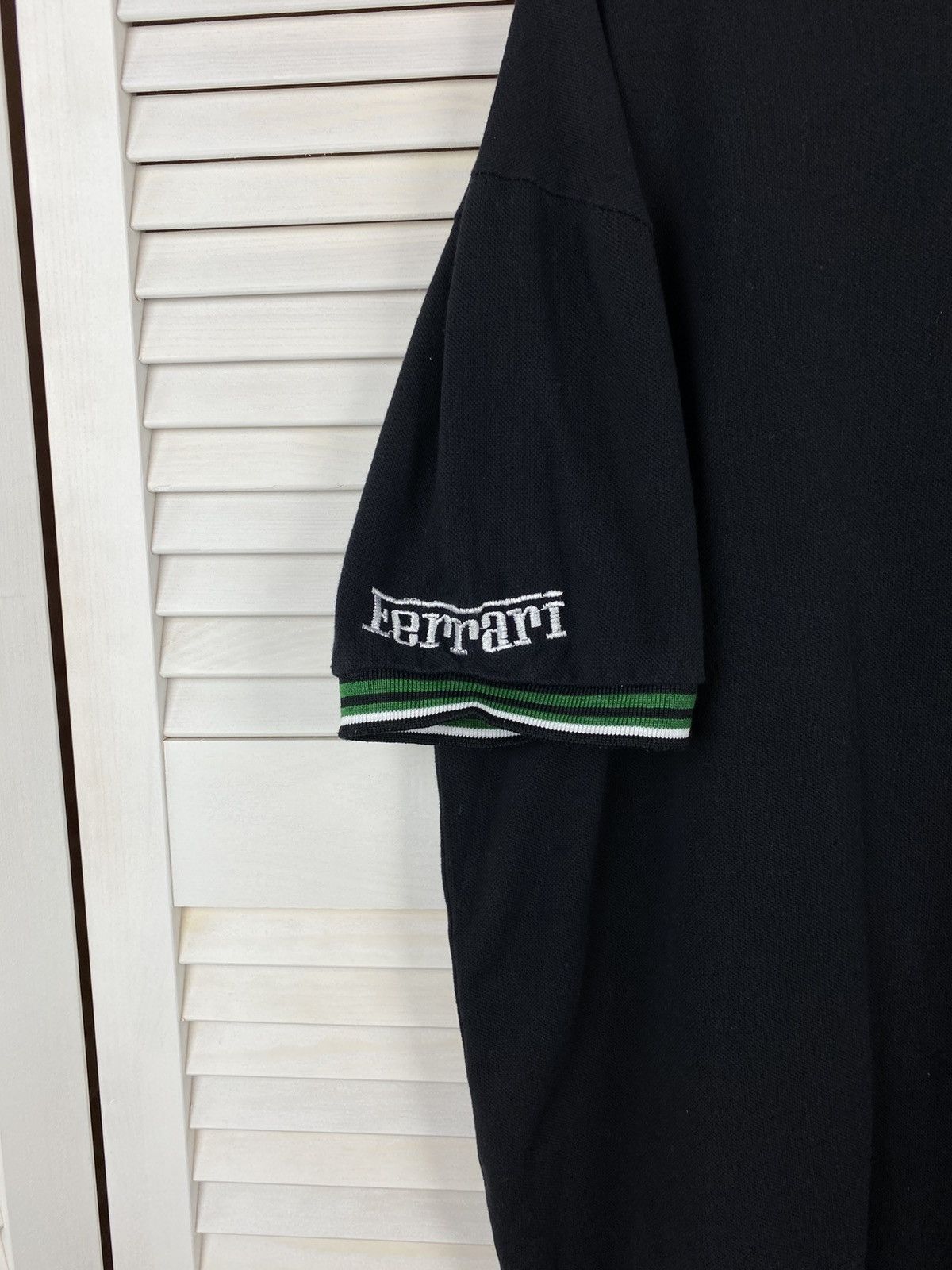 Ferrari Vintage Shirt Rugby Polo Ferrari Big Knit Logo Patch Racing Size US L / EU 52-54 / 3 - 5 Thumbnail